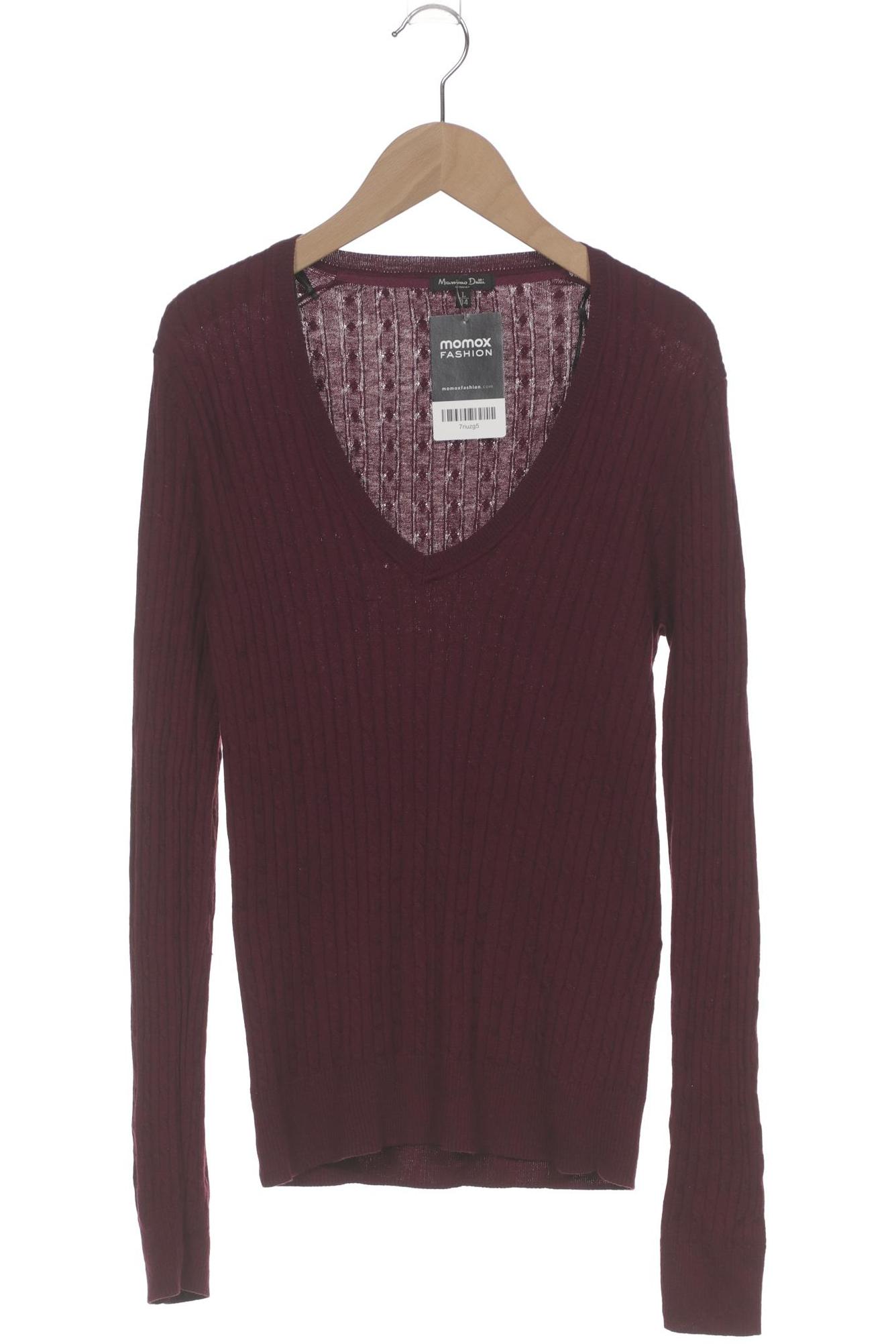 

Massimo Dutti Damen Pullover, bordeaux, Gr. 34