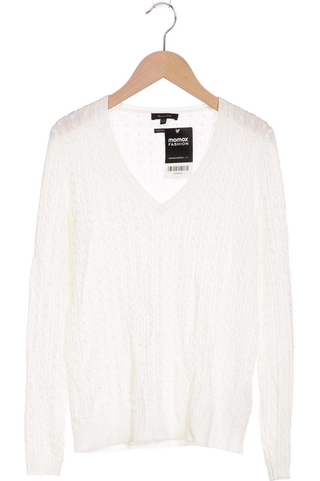 

Massimo Dutti Damen Pullover, weiß, Gr. 34