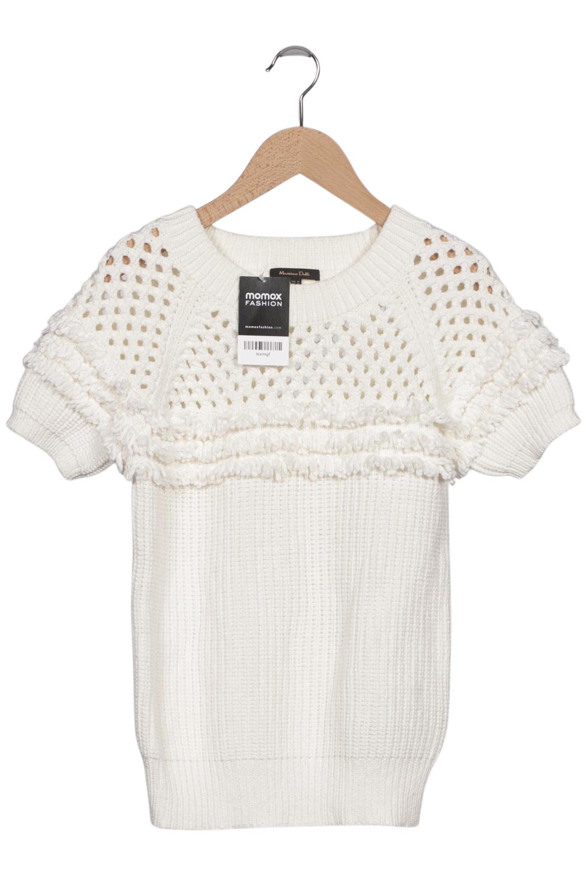 

Massimo Dutti Damen Pullover, cremeweiß, Gr. 34