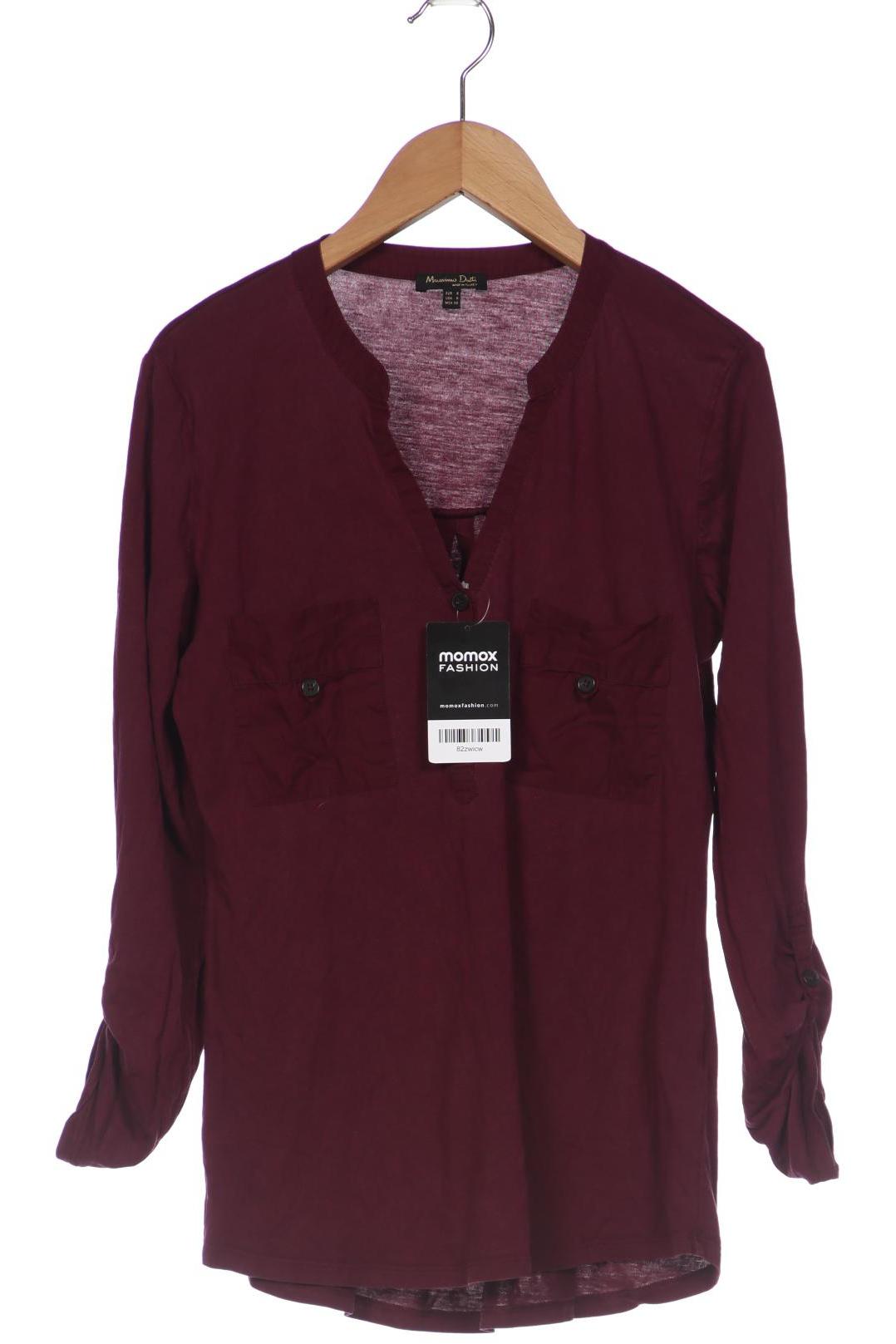 

Massimo Dutti Damen Langarmshirt, bordeaux