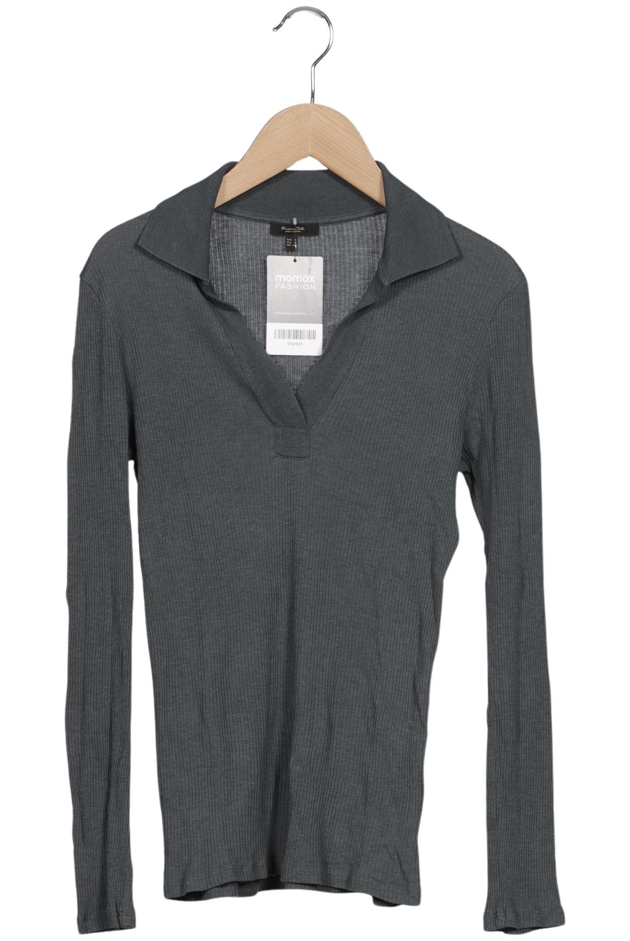 

Massimo Dutti Damen Langarmshirt, grün, Gr. 36