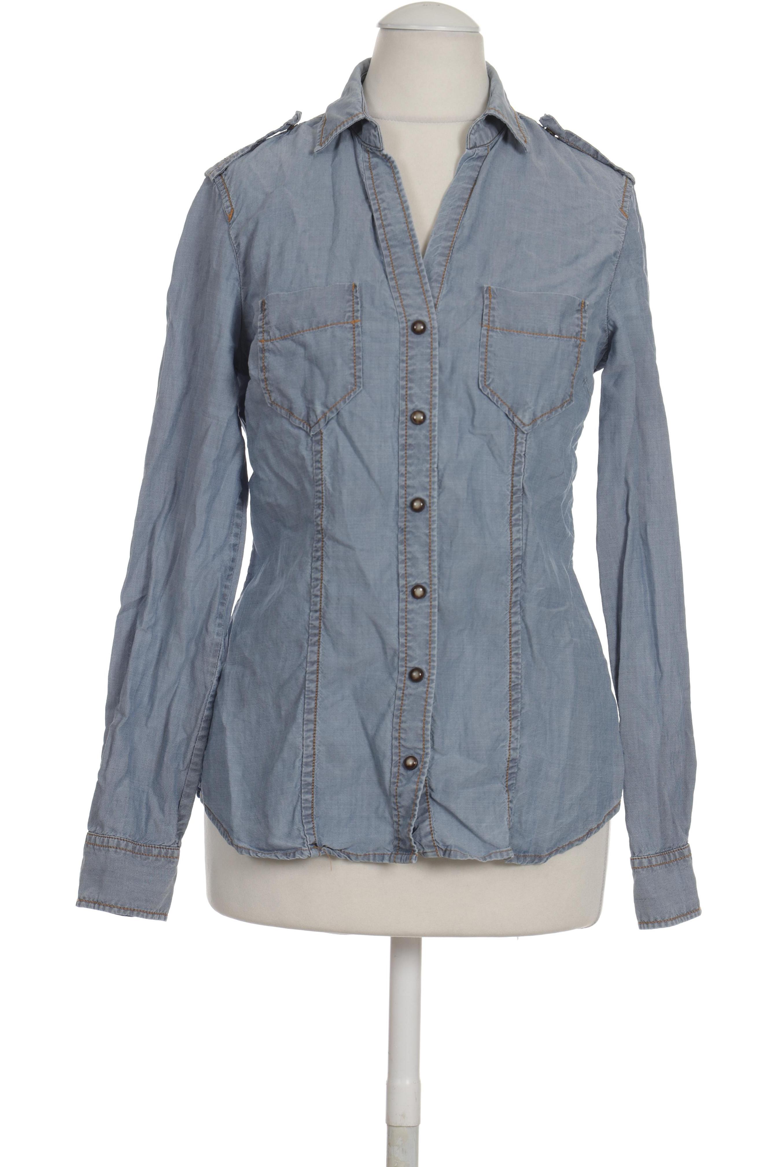 

Massimo Dutti Damen Bluse, blau, Gr. 36
