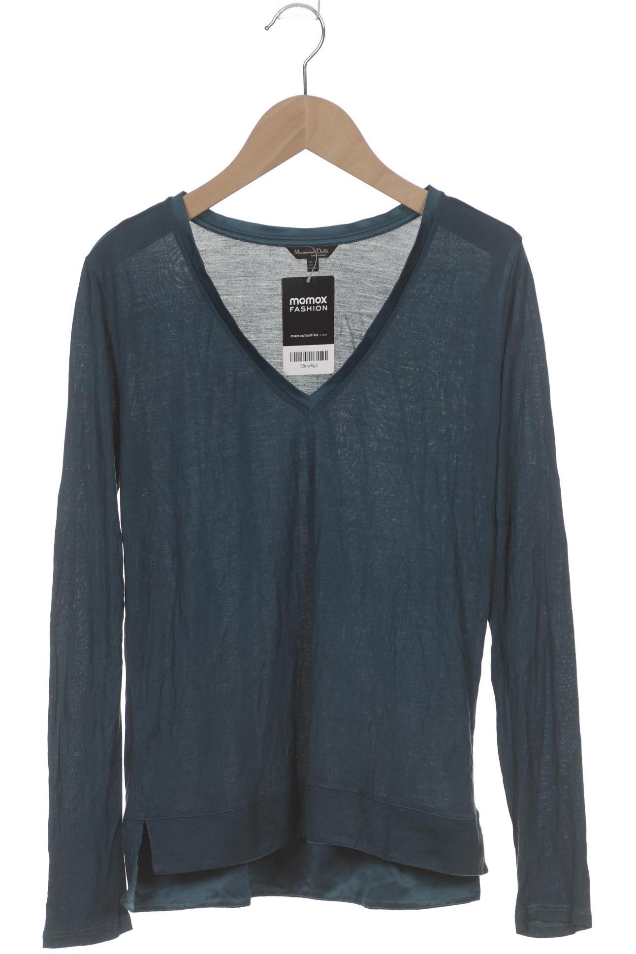 

Massimo Dutti Damen Langarmshirt, blau, Gr. 36