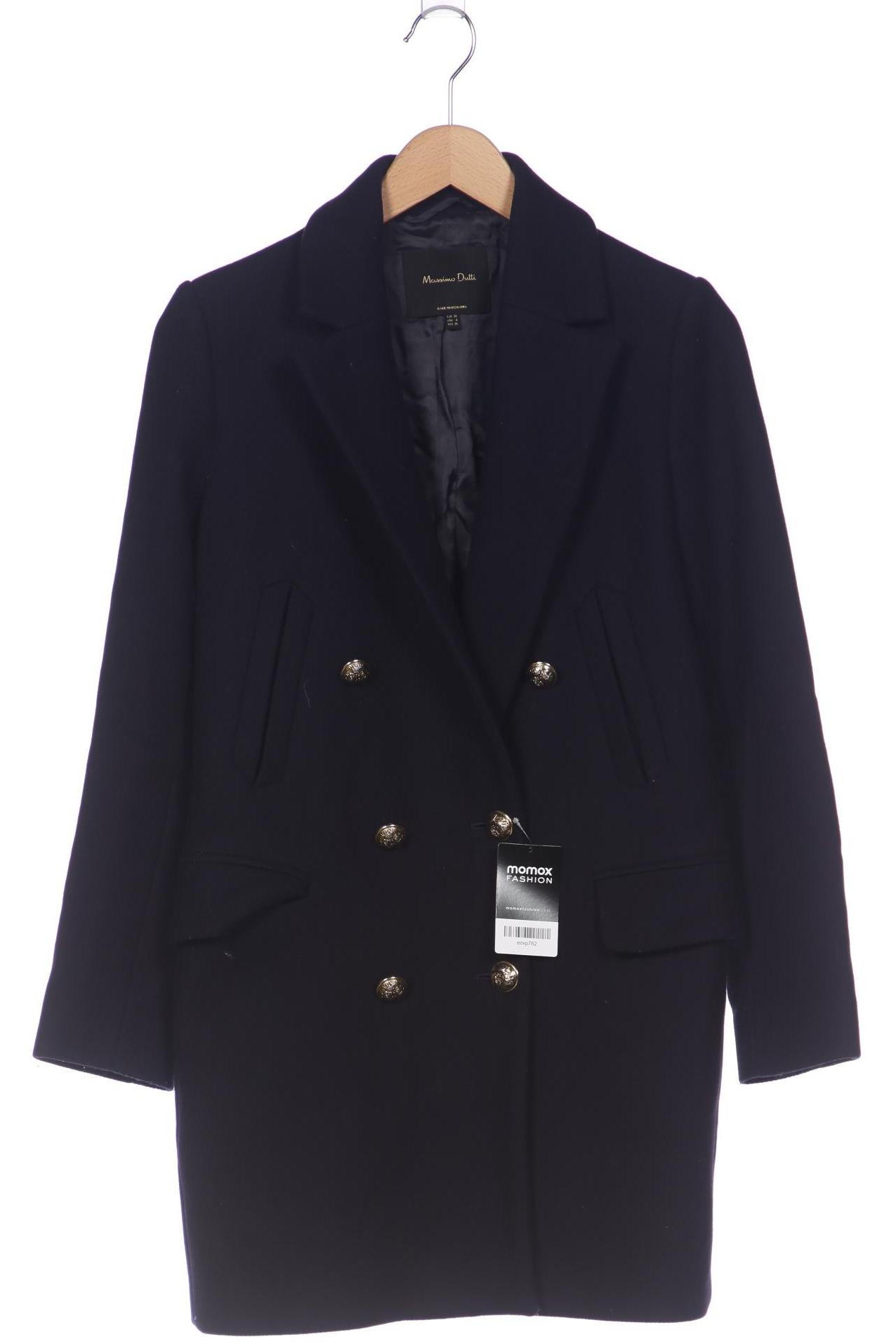 

Massimo Dutti Damen Mantel, marineblau, Gr. 36