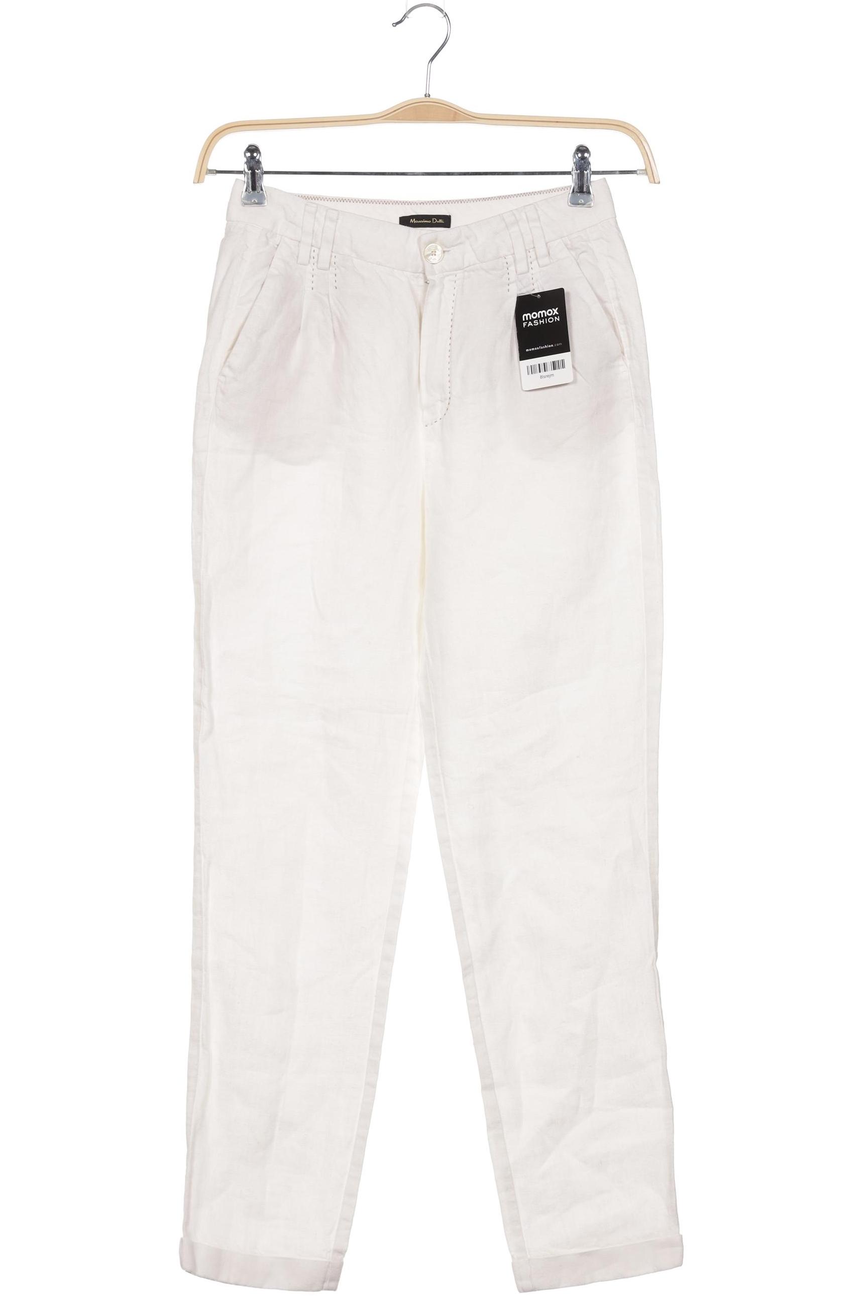 

Massimo Dutti Damen Stoffhose, weiß, Gr. 36