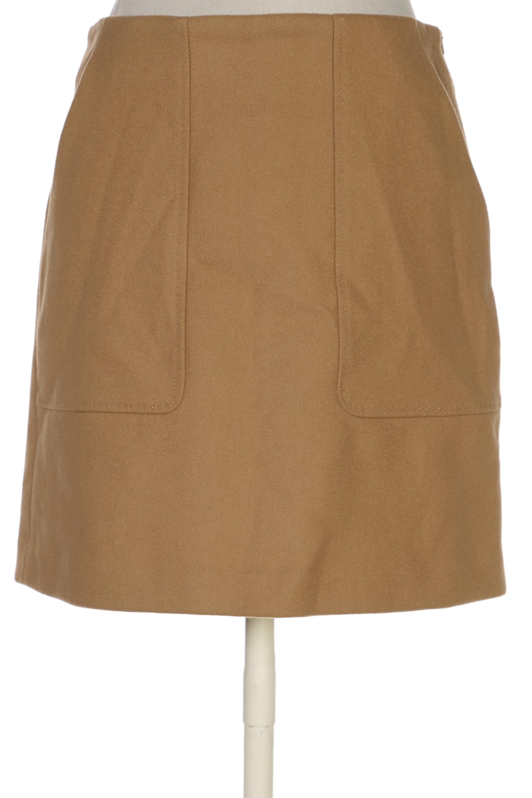 

Massimo Dutti Damen Rock, beige, Gr. 36