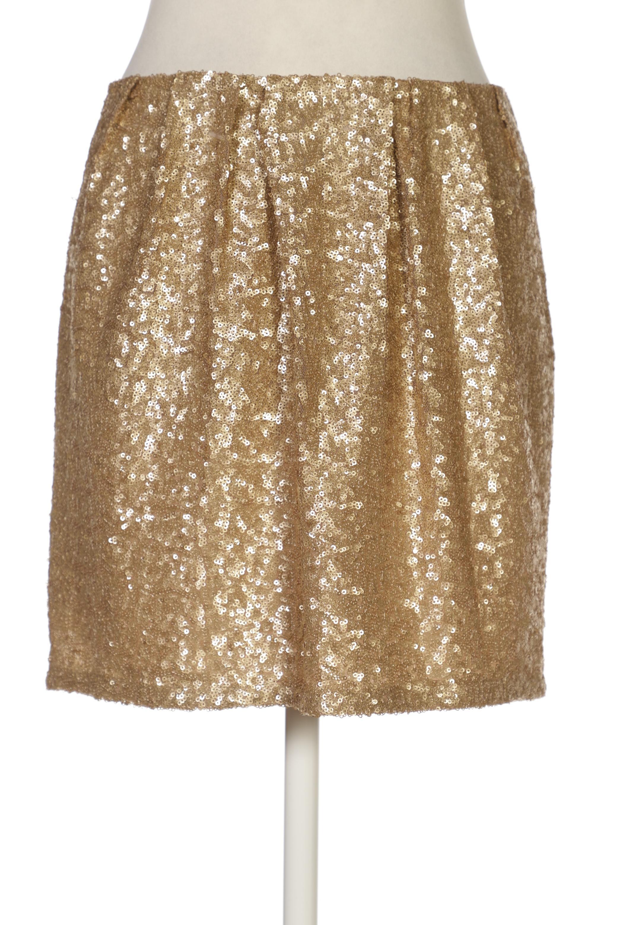 

Massimo Dutti Damen Rock, gold, Gr. 38