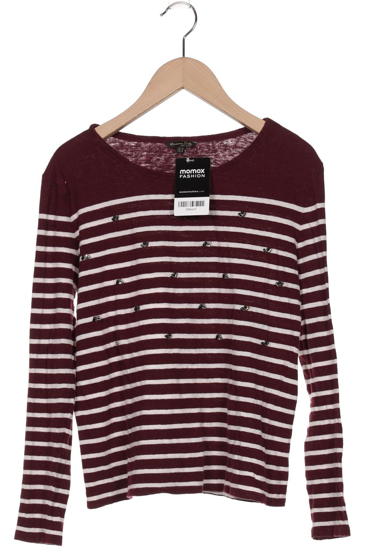 

Massimo Dutti Damen Langarmshirt, bordeaux, Gr. 38