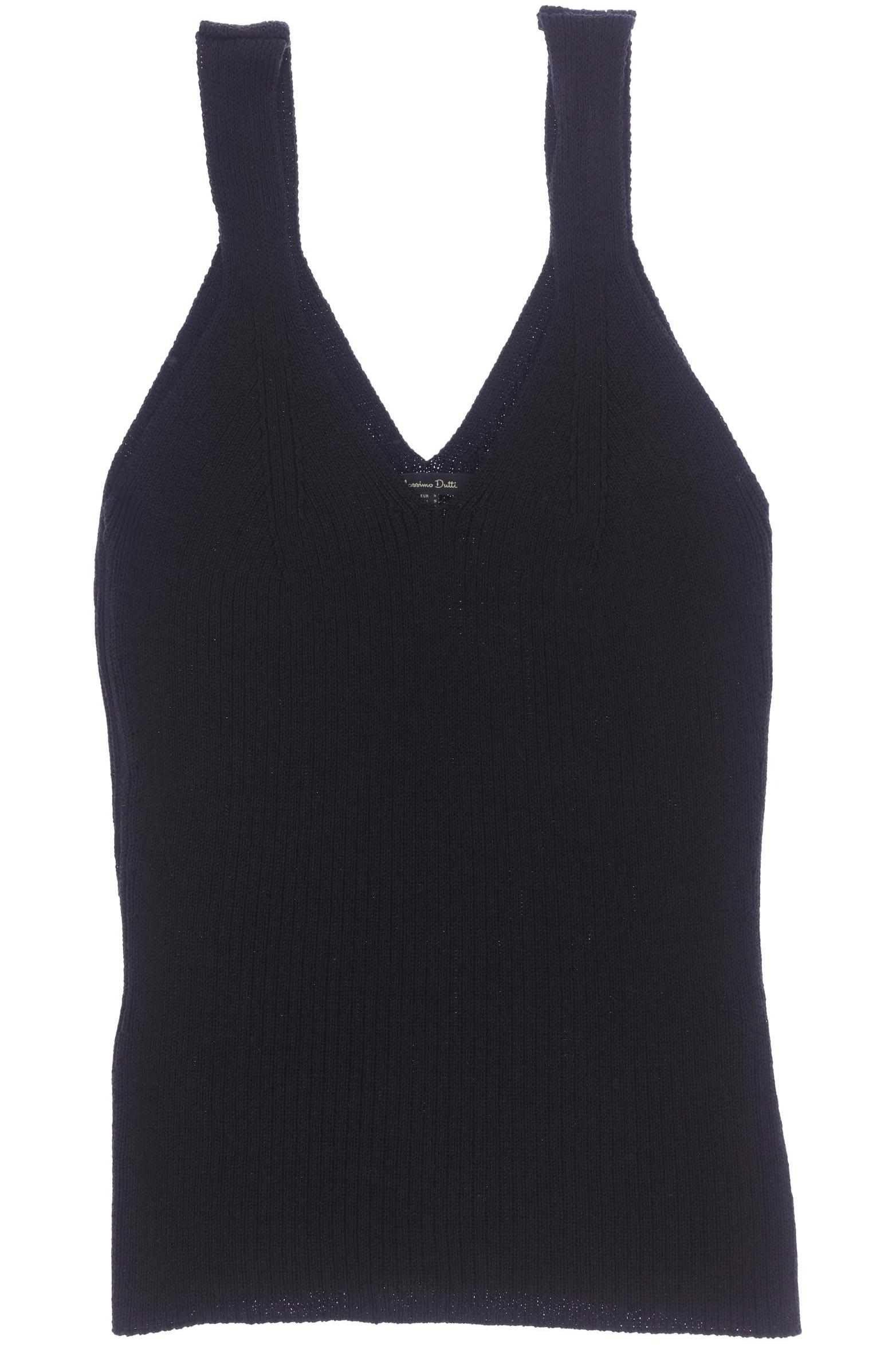 

Massimo Dutti Damen Top, schwarz, Gr. 36