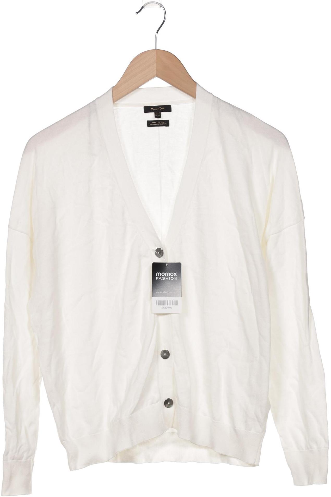 

Massimo Dutti Damen Strickjacke, weiß, Gr. 36