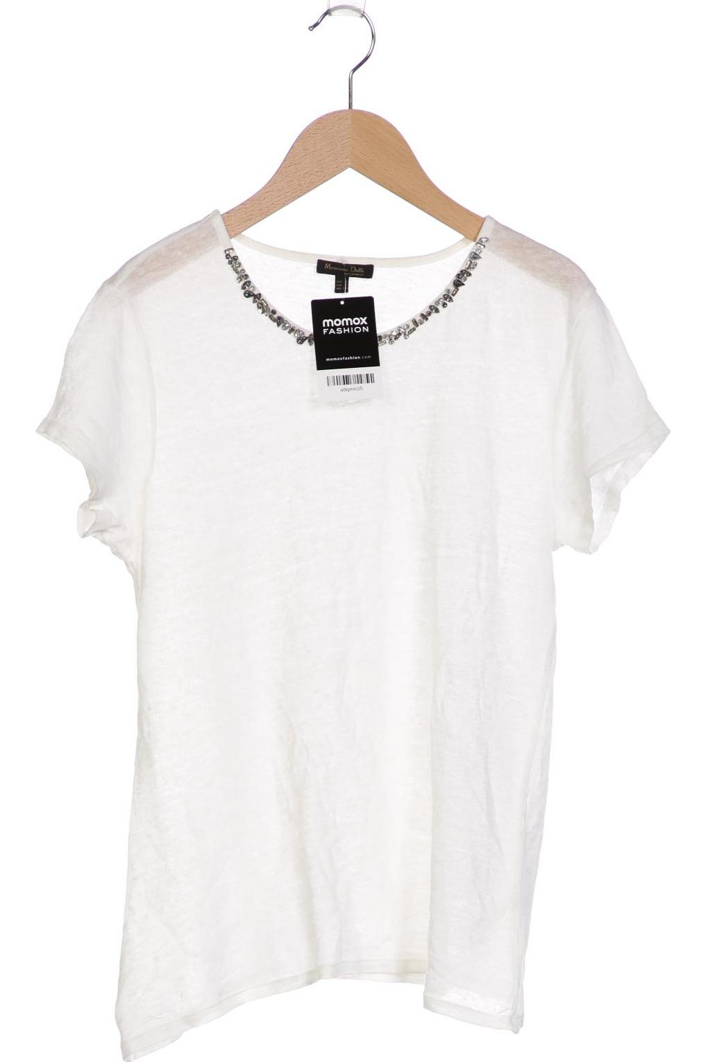 

Massimo Dutti Damen T-Shirt, cremeweiß, Gr. 36