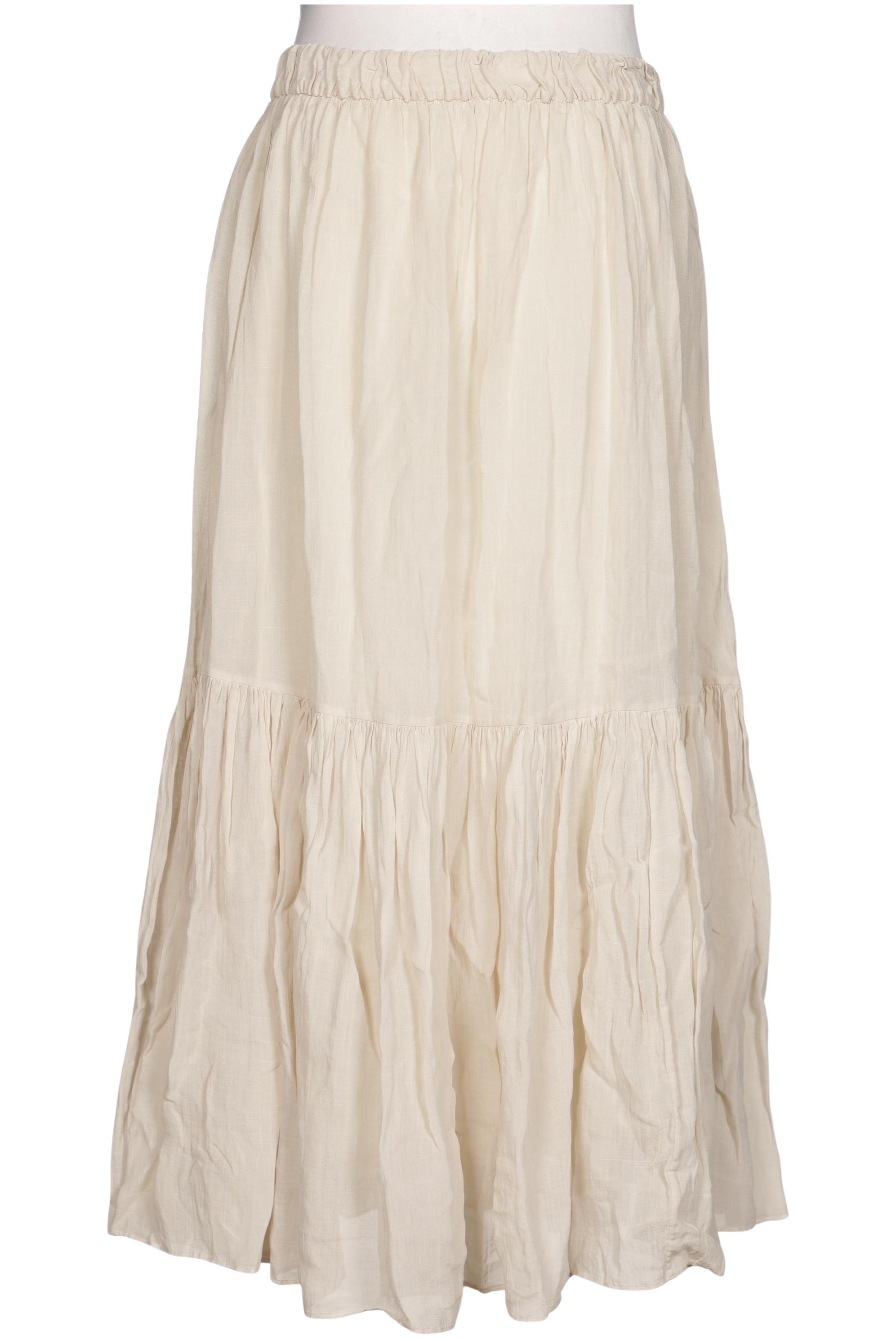 

Massimo Dutti Damen Rock, cremeweiß, Gr. 31