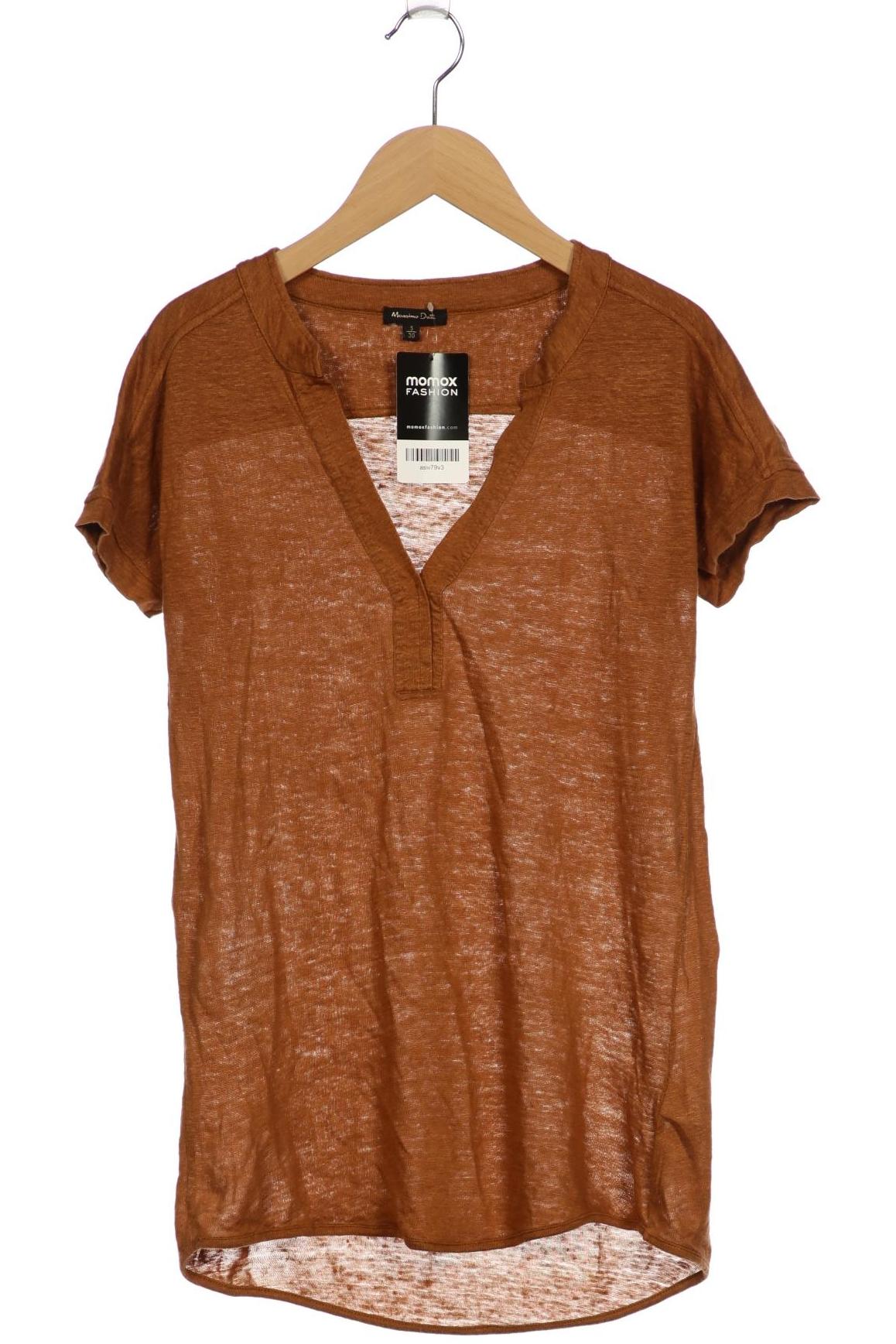 

Massimo Dutti Damen T-Shirt, braun, Gr. 36