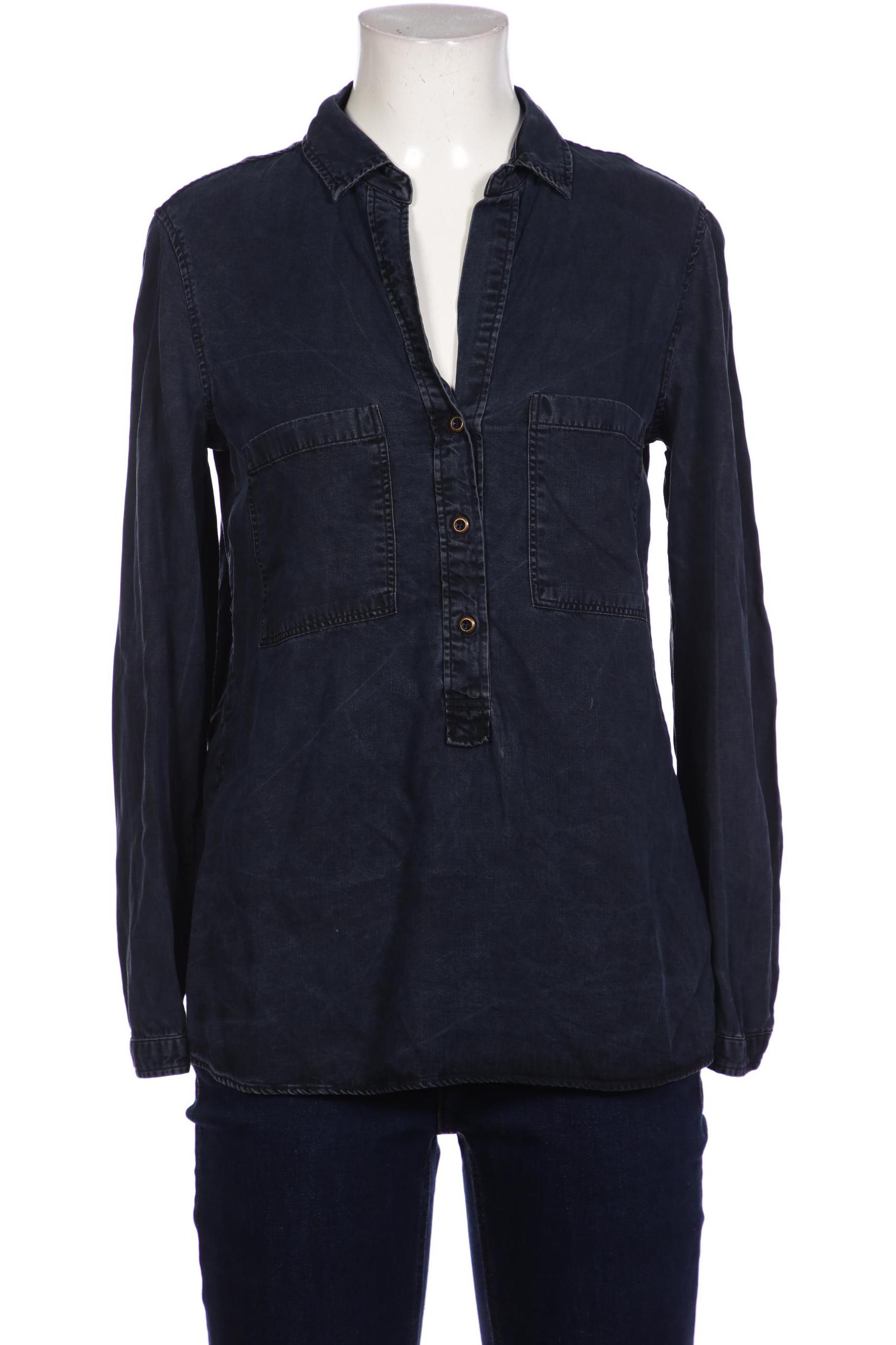 

Massimo Dutti Damen Bluse, marineblau, Gr. 38