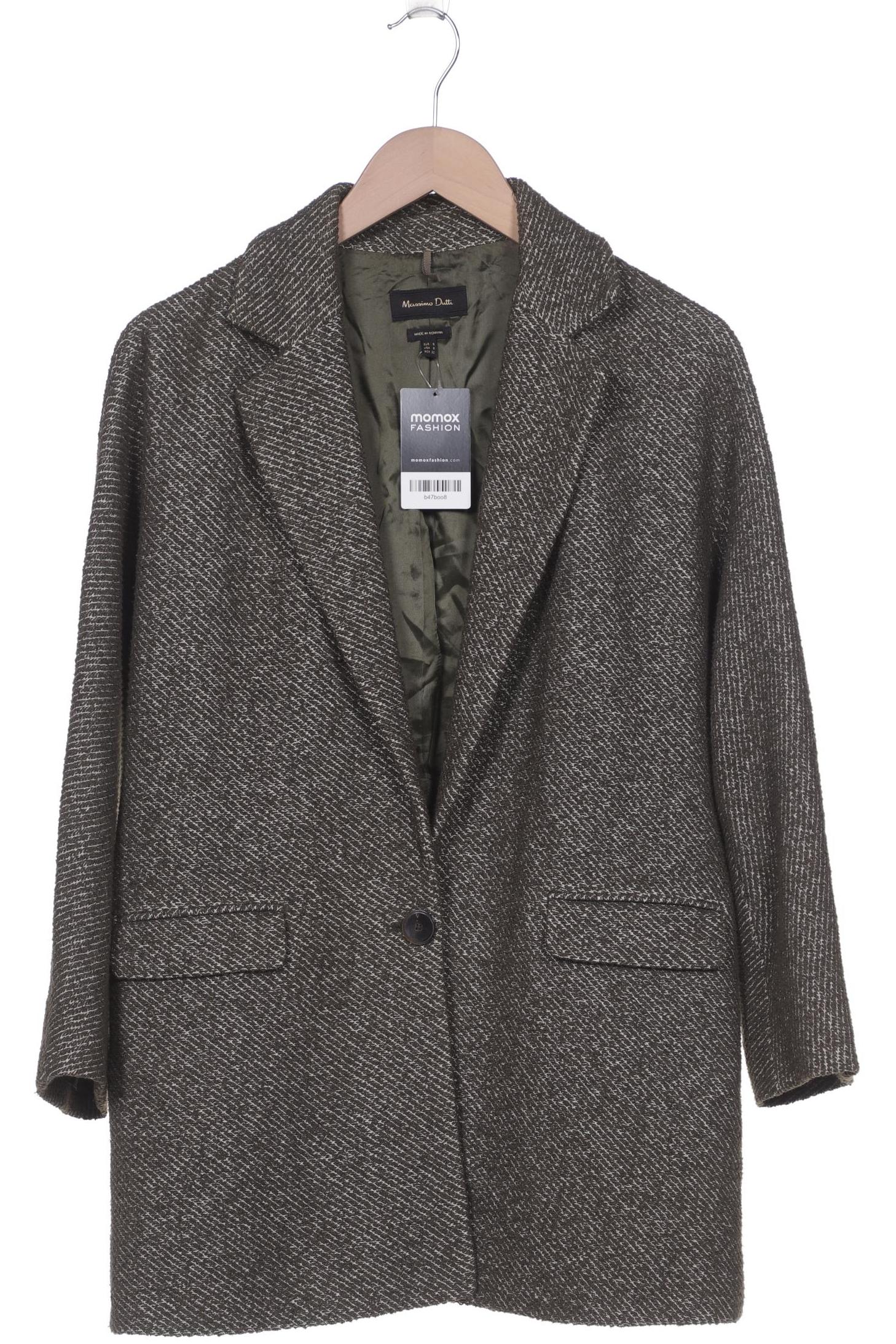 

Massimo Dutti Damen Mantel, grün, Gr. 36