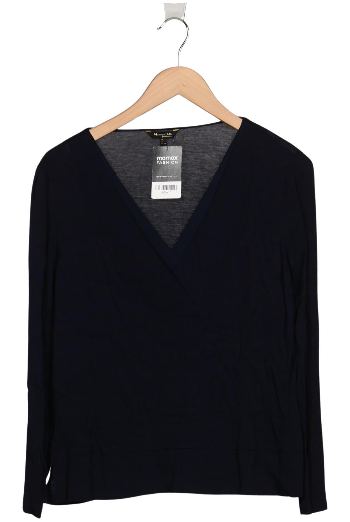 

Massimo Dutti Damen Langarmshirt, marineblau, Gr. 42