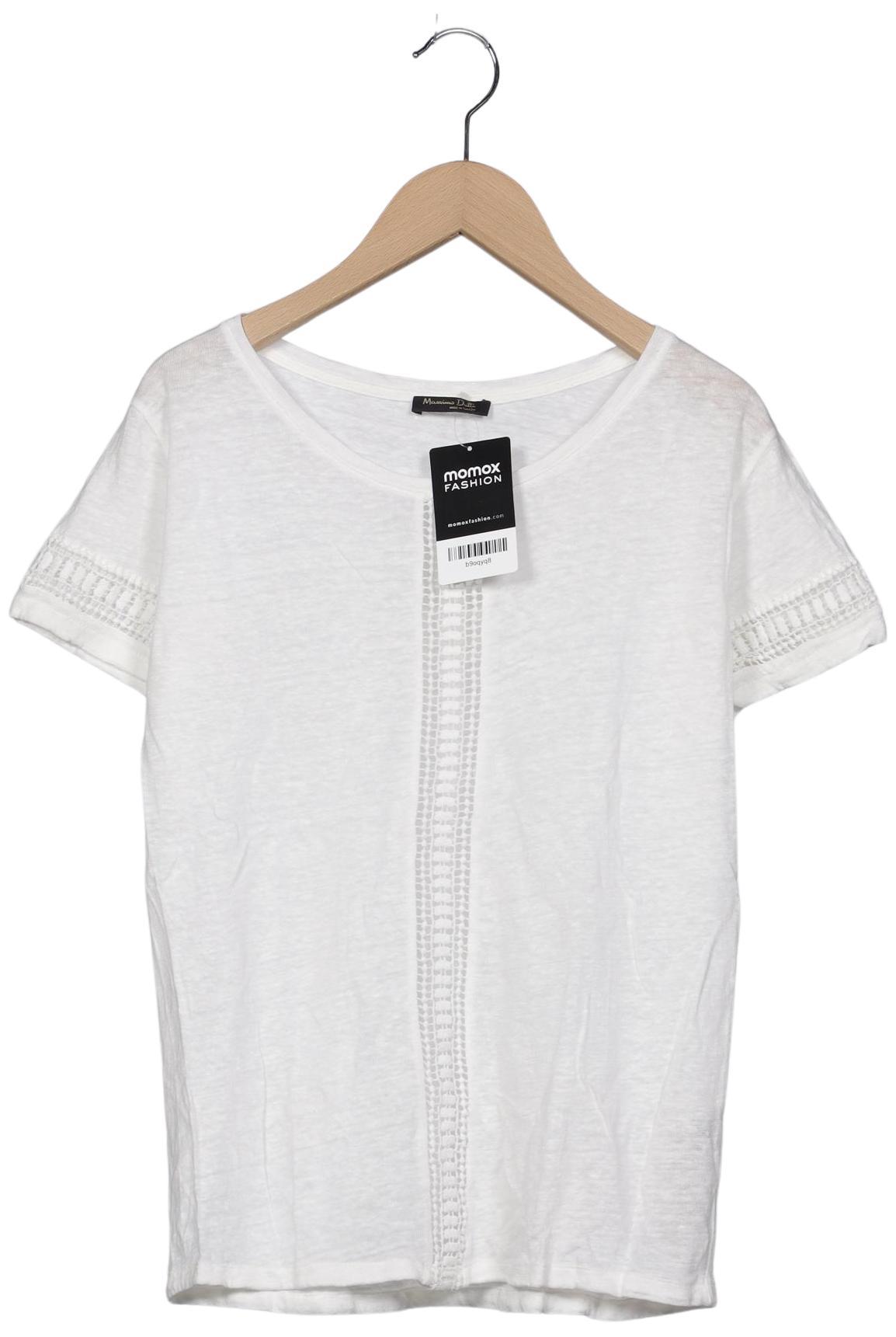 

Massimo Dutti Damen T-Shirt, cremeweiß, Gr. 36