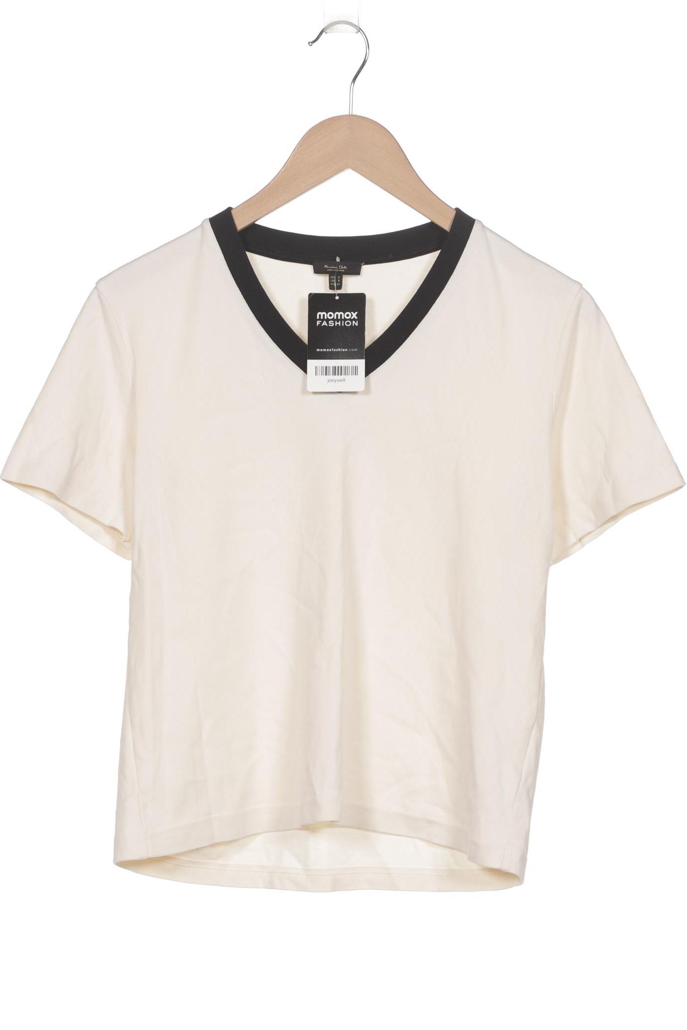 

Massimo Dutti Damen T-Shirt, cremeweiß, Gr. 36