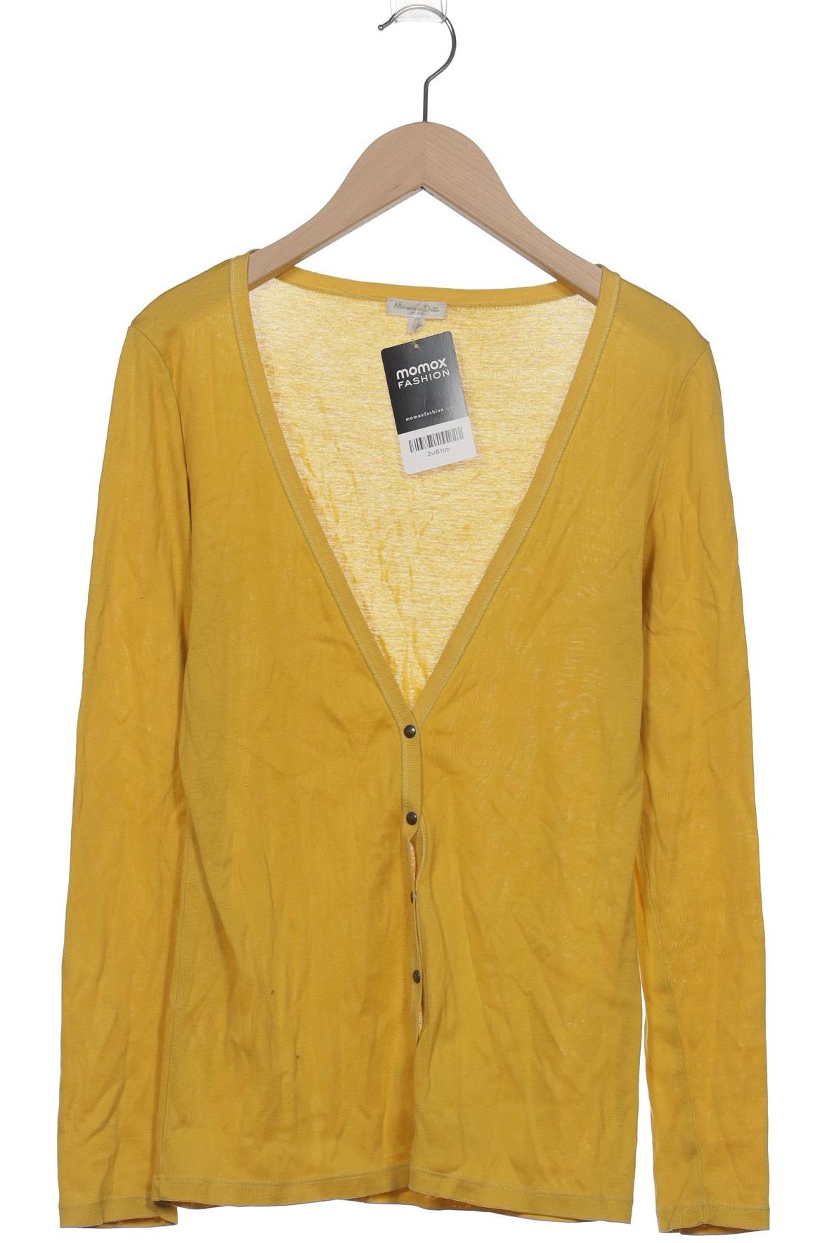 

Massimo Dutti Damen Strickjacke, gelb, Gr. 38