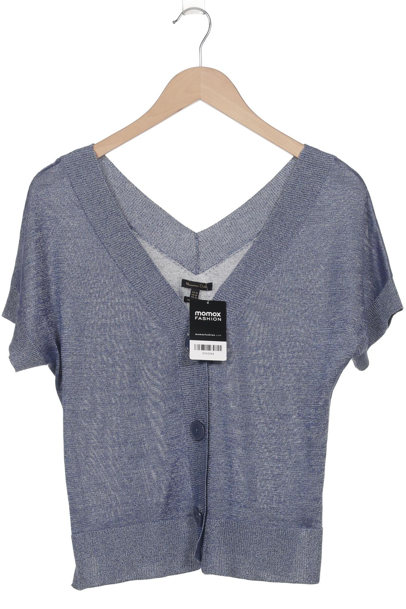 

Massimo Dutti Damen Strickjacke, blau, Gr. 34