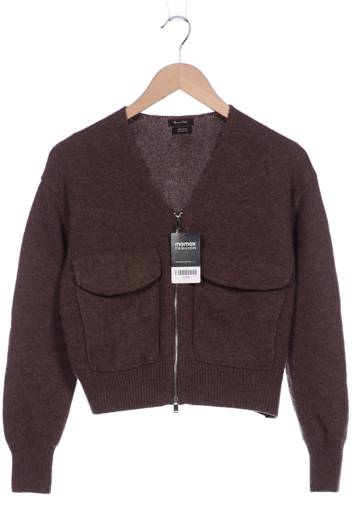 

Massimo Dutti Damen Strickjacke, braun, Gr. 36