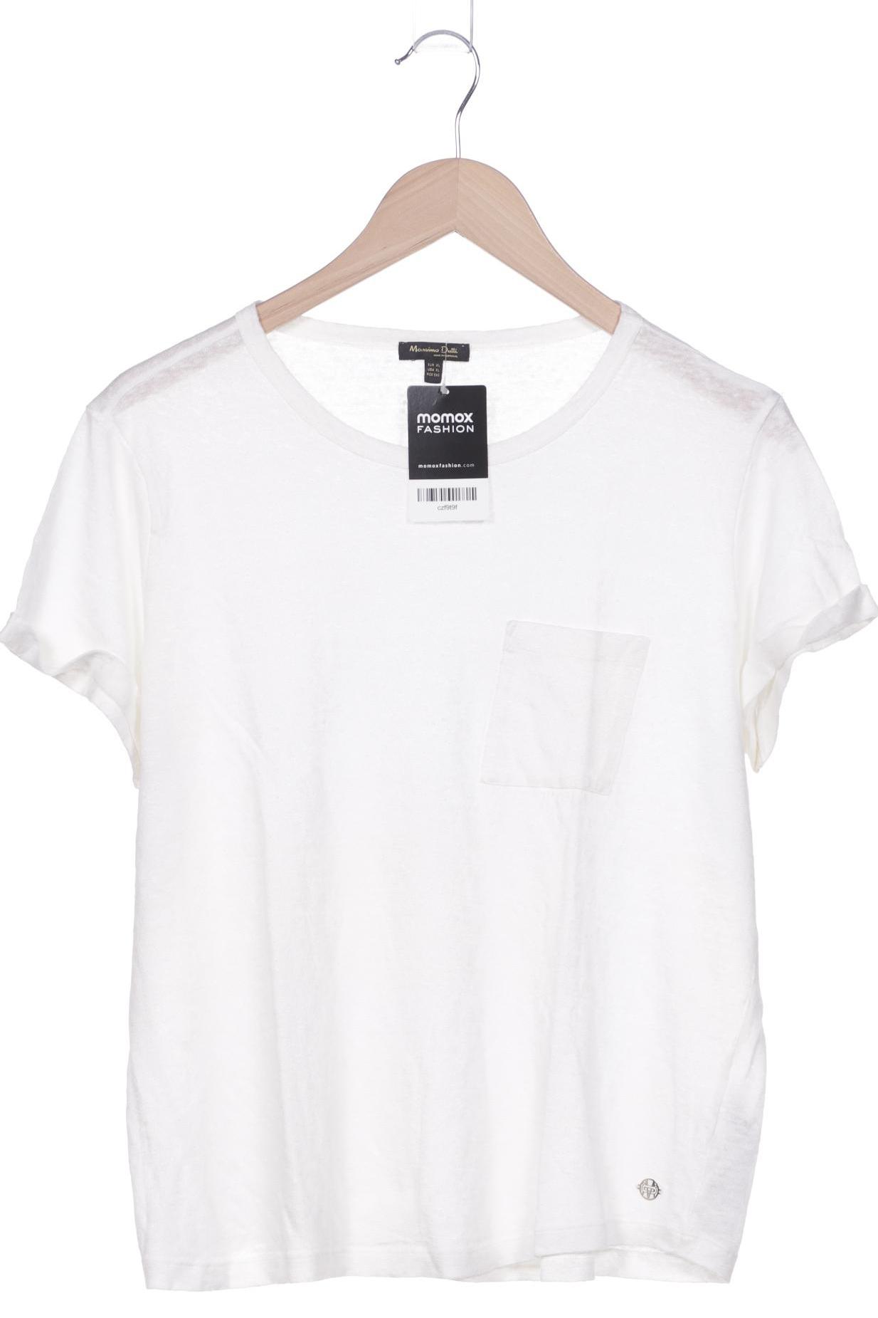 

Massimo Dutti Damen T-Shirt, cremeweiß, Gr. 44