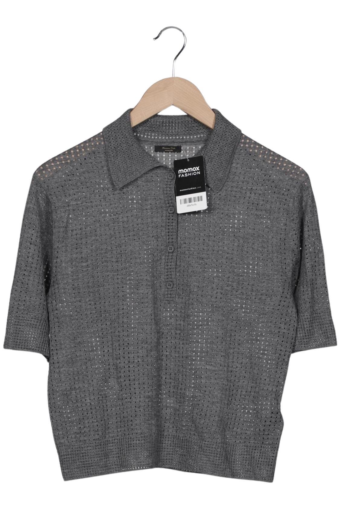 

Massimo Dutti Damen Poloshirt, grau, Gr. 38