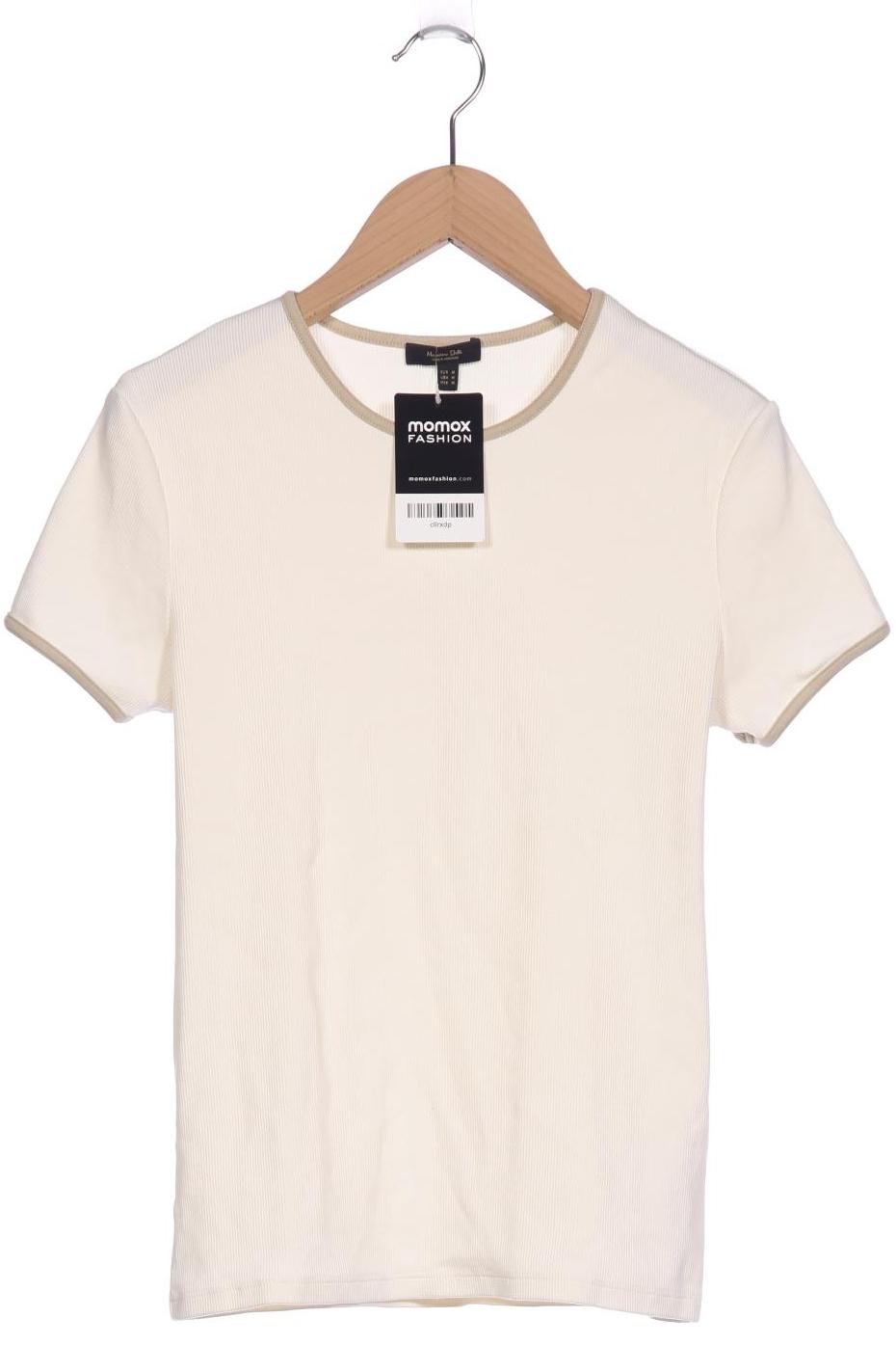

Massimo Dutti Damen T-Shirt, cremeweiß, Gr. 38