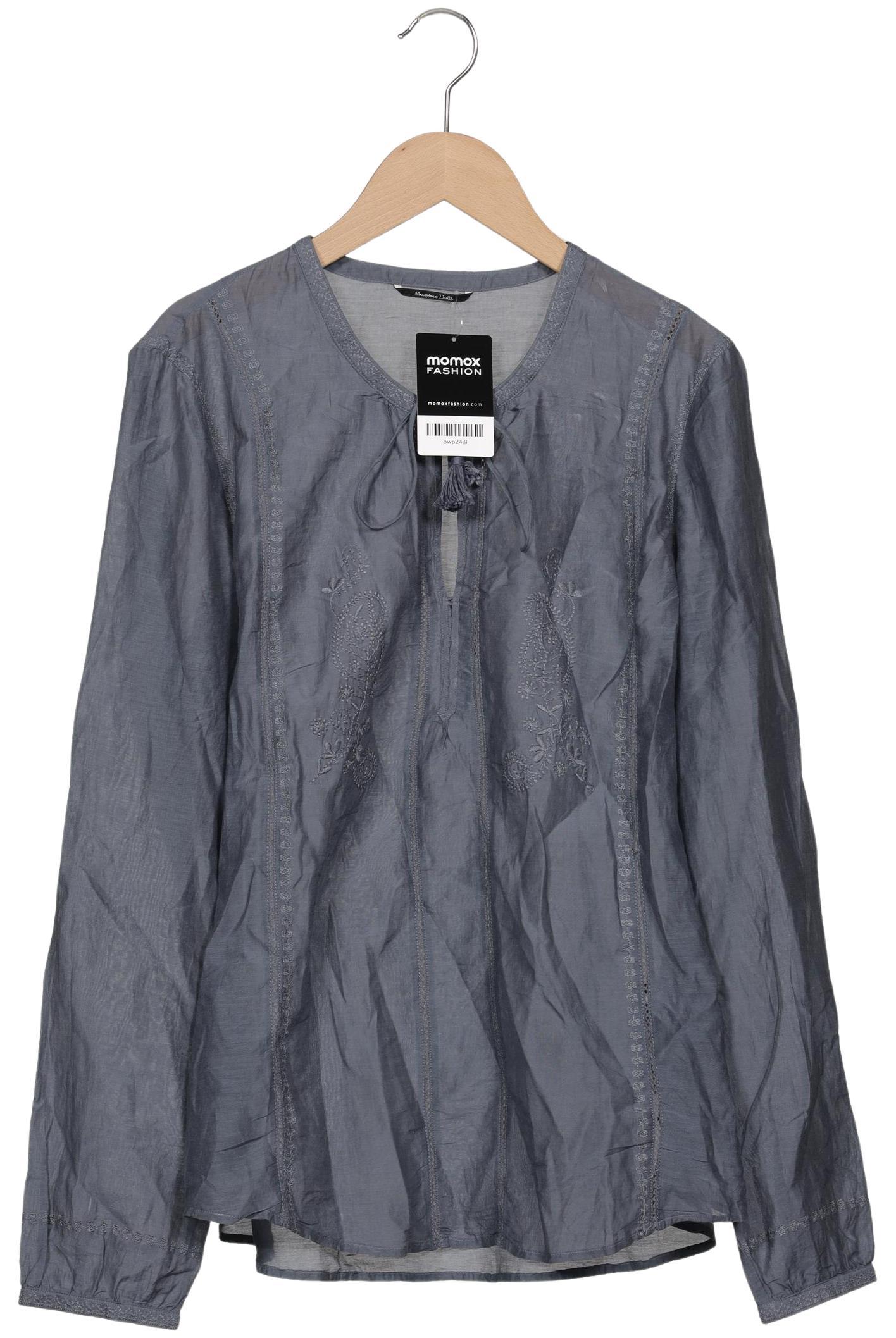 

Massimo Dutti Damen Bluse, marineblau, Gr. 44
