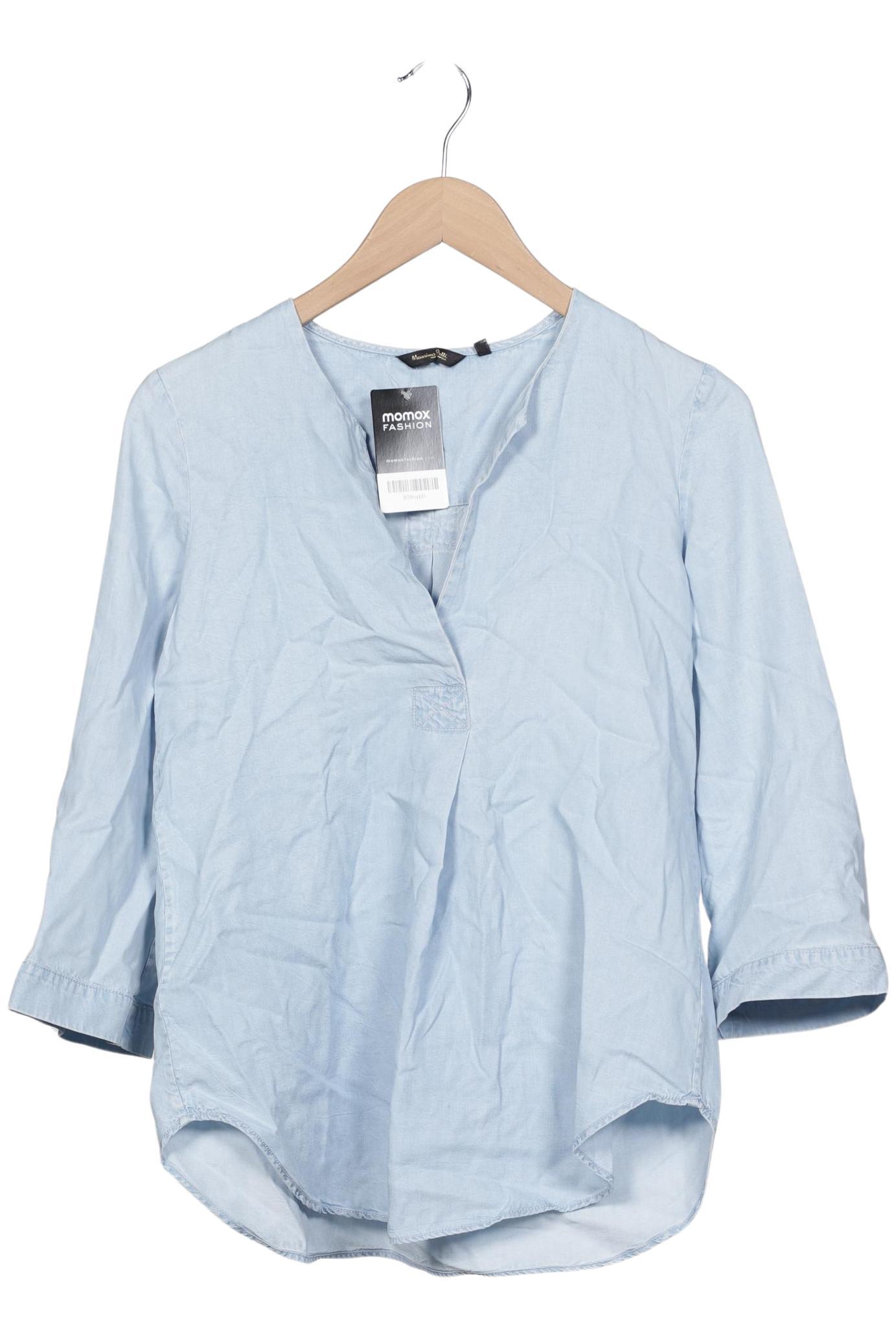 

Massimo Dutti Damen Bluse, hellblau, Gr. 36