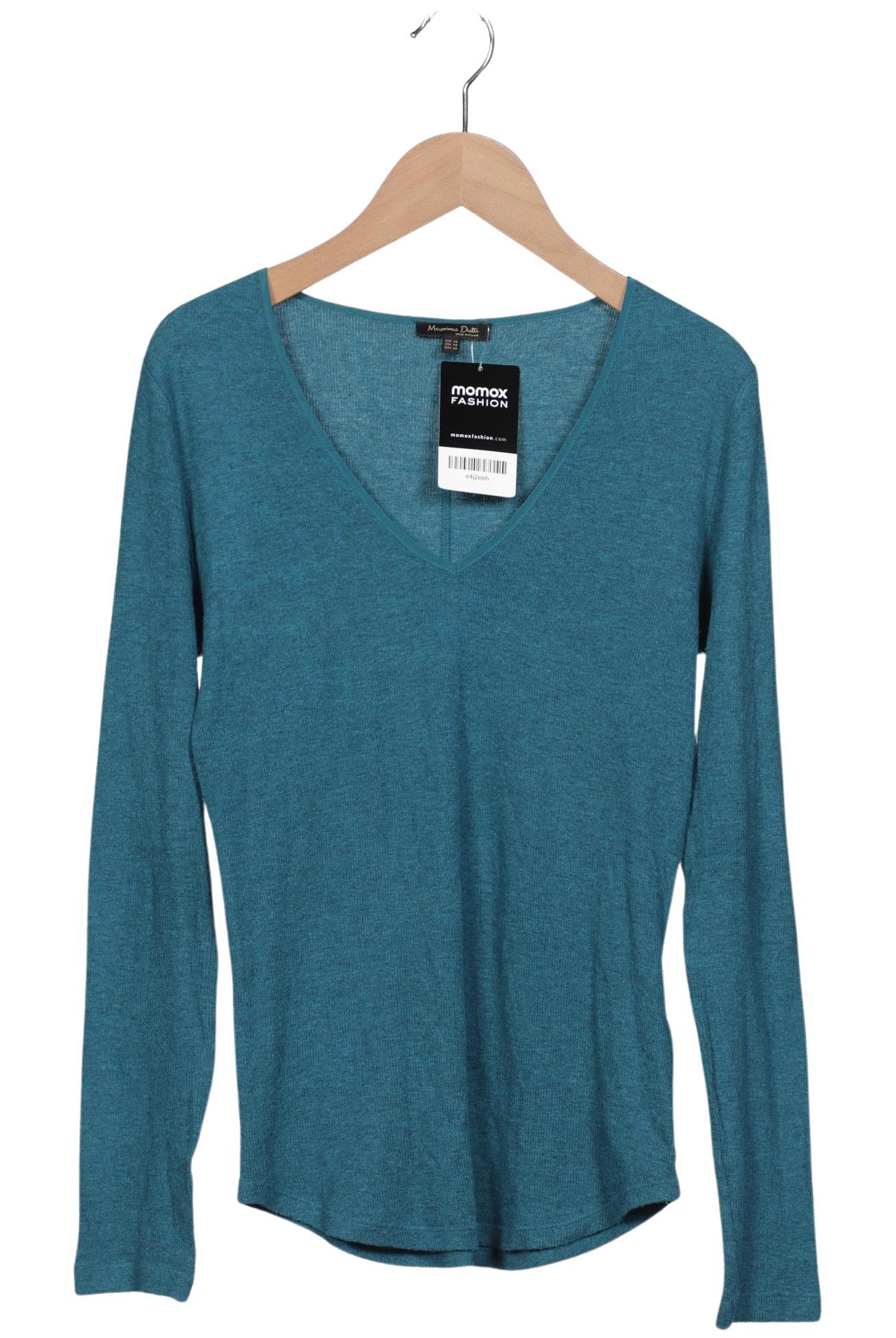 

Massimo Dutti Damen Langarmshirt, türkis, Gr. 34