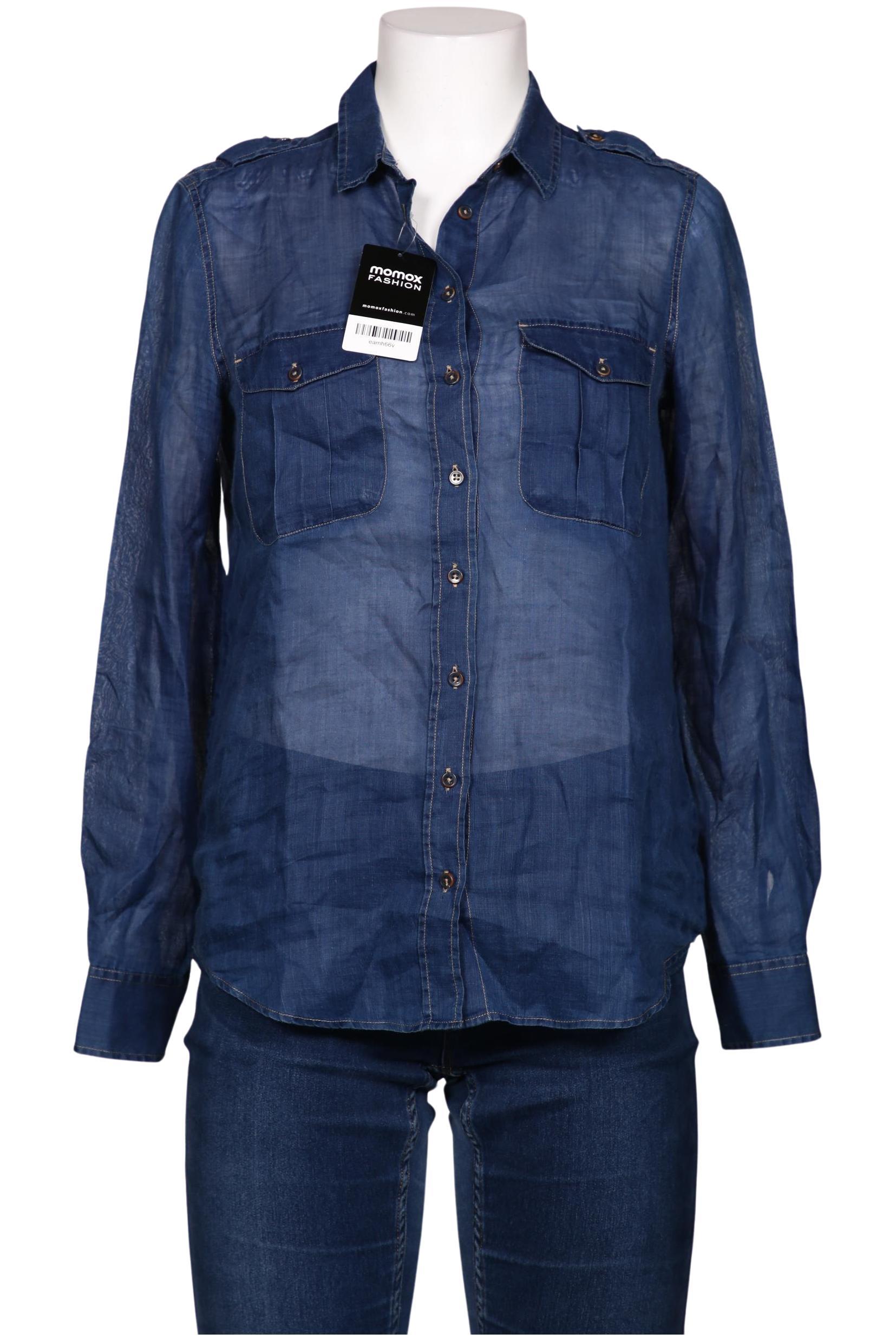 

Massimo Dutti Damen Bluse, blau, Gr. 36