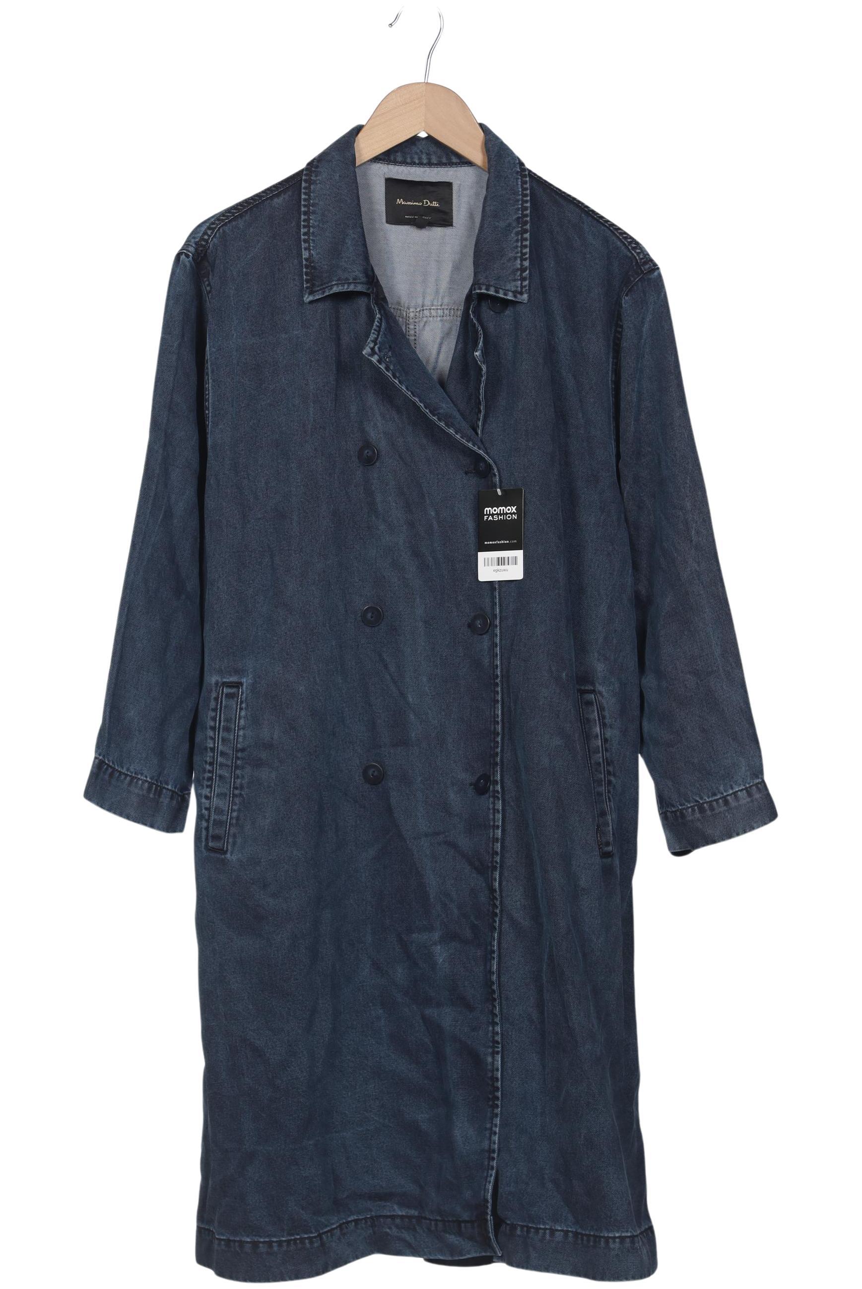 

Massimo Dutti Damen Mantel, blau, Gr. 36