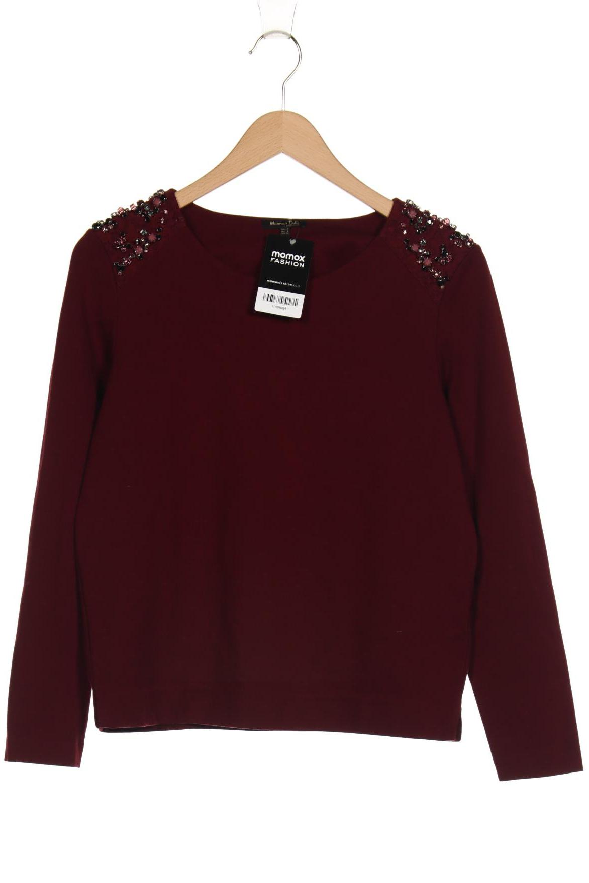 

Massimo Dutti Damen Langarmshirt, bordeaux, Gr. 36