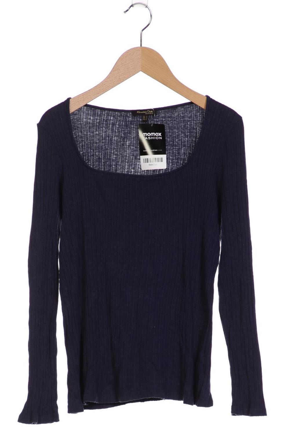 

Massimo Dutti Damen Langarmshirt, marineblau, Gr. 36