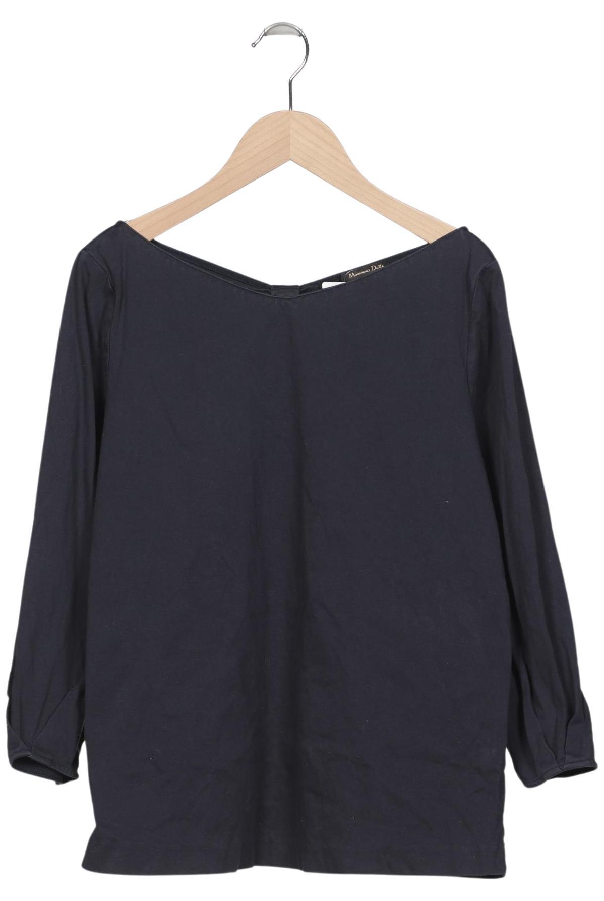 

Massimo Dutti Damen Langarmshirt, marineblau, Gr. 38