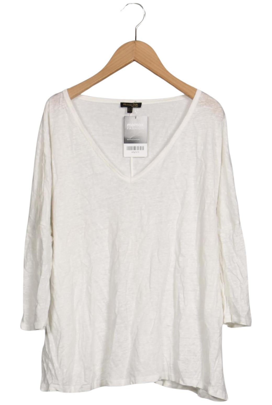 

Massimo Dutti Damen Langarmshirt, weiß, Gr. 36