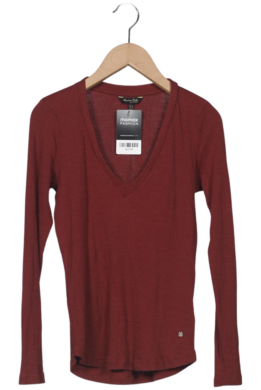 

Massimo Dutti Damen Langarmshirt, bordeaux, Gr. 34