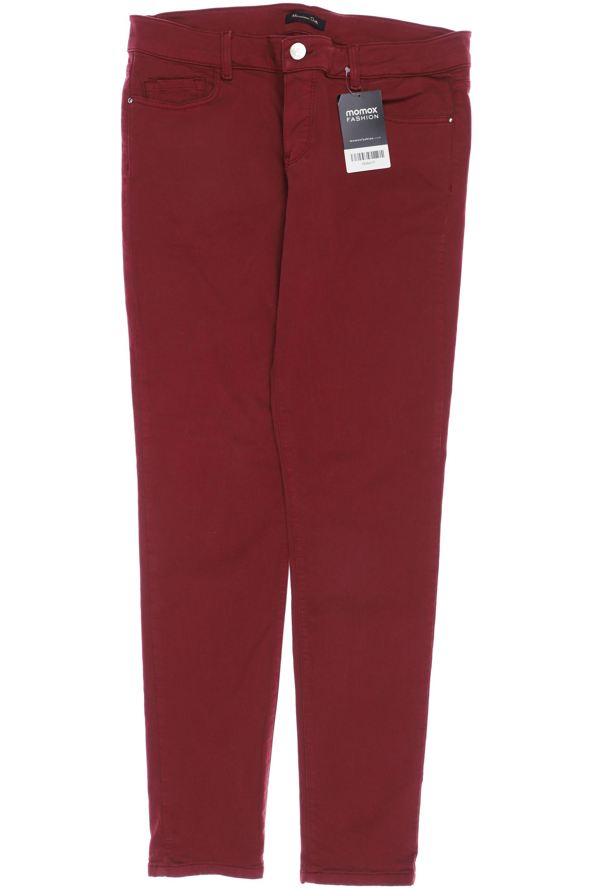 

Massimo Dutti Damen Jeans, bordeaux, Gr. 30