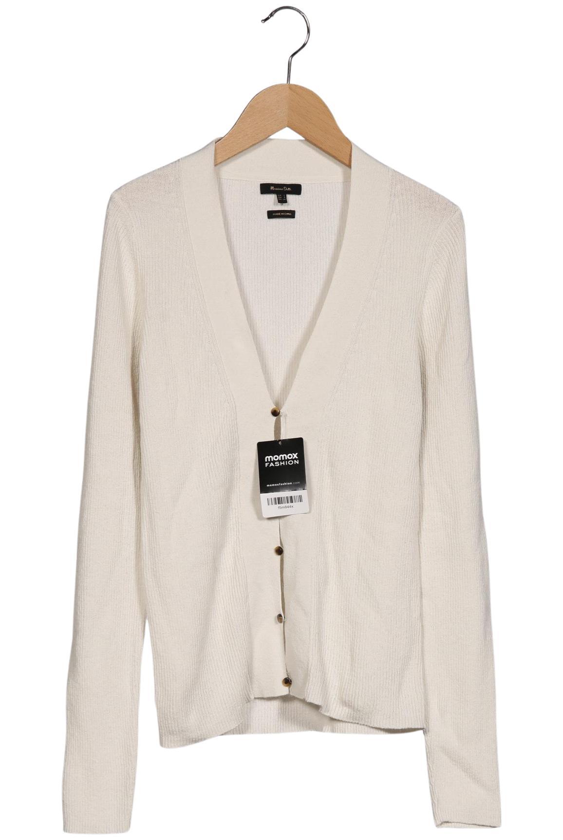 

Massimo Dutti Damen Strickjacke, weiß, Gr. 36