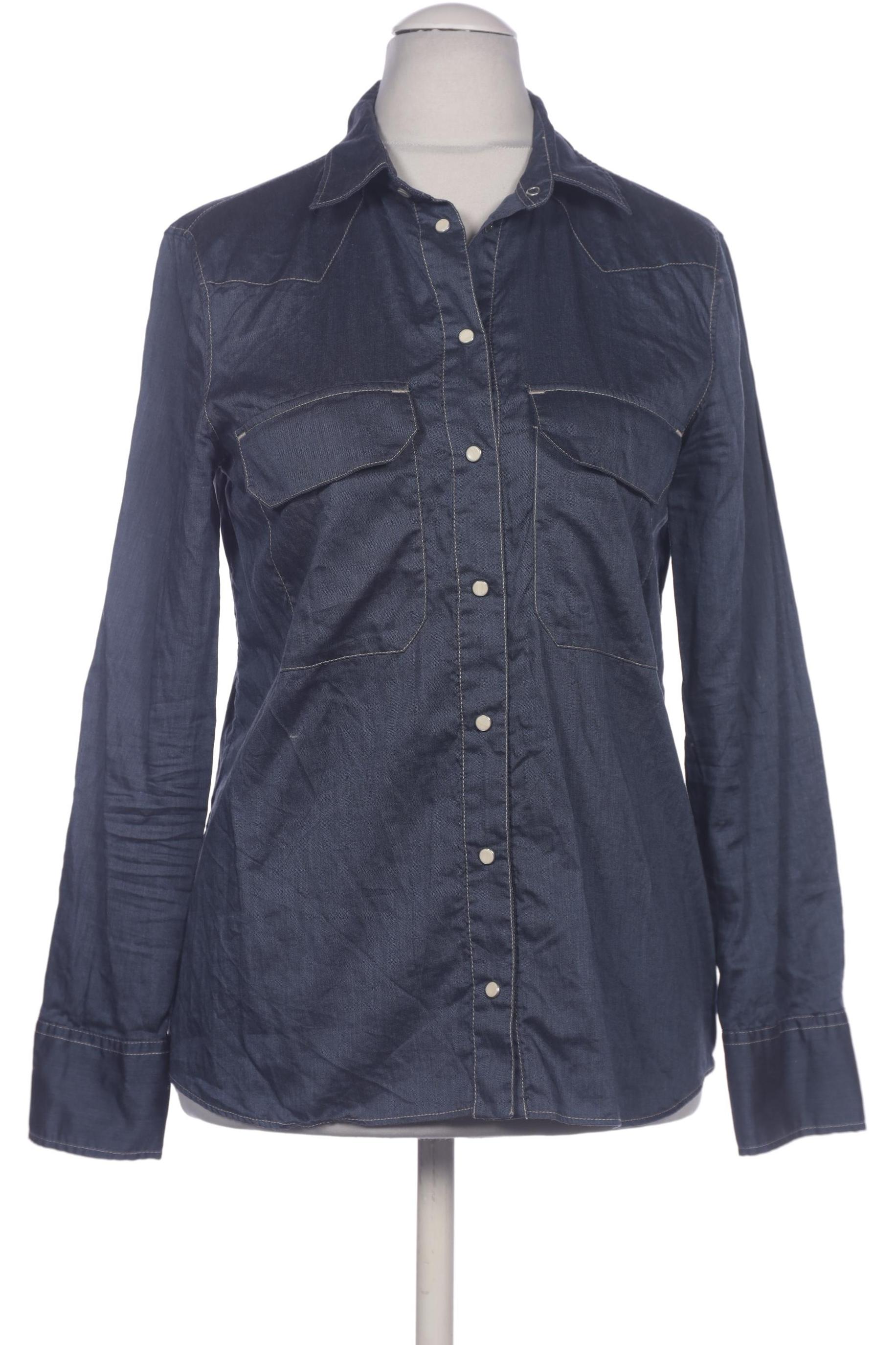 

Massimo Dutti Damen Bluse, marineblau, Gr. 36