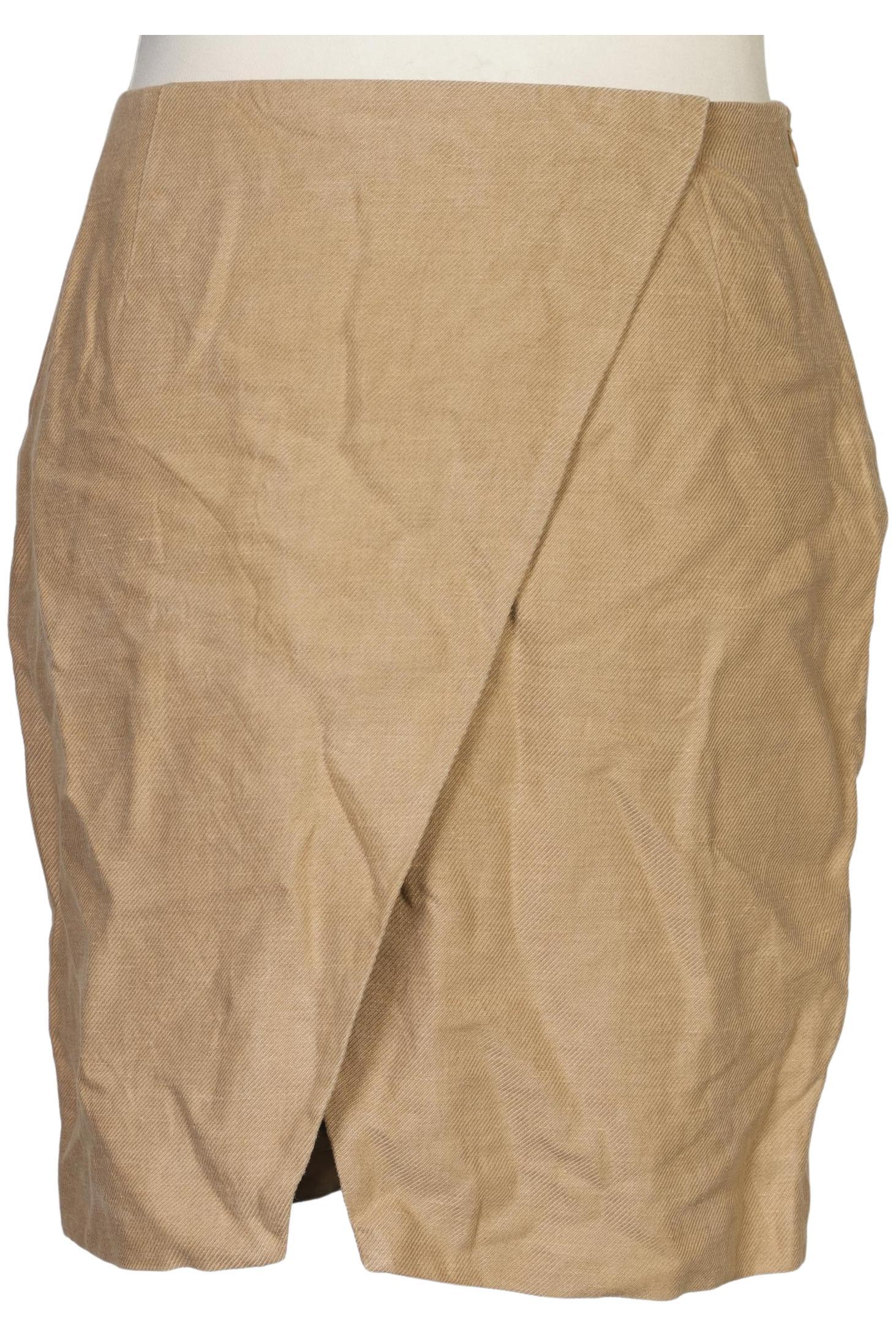 

Massimo Dutti Damen Rock, beige, Gr. 42