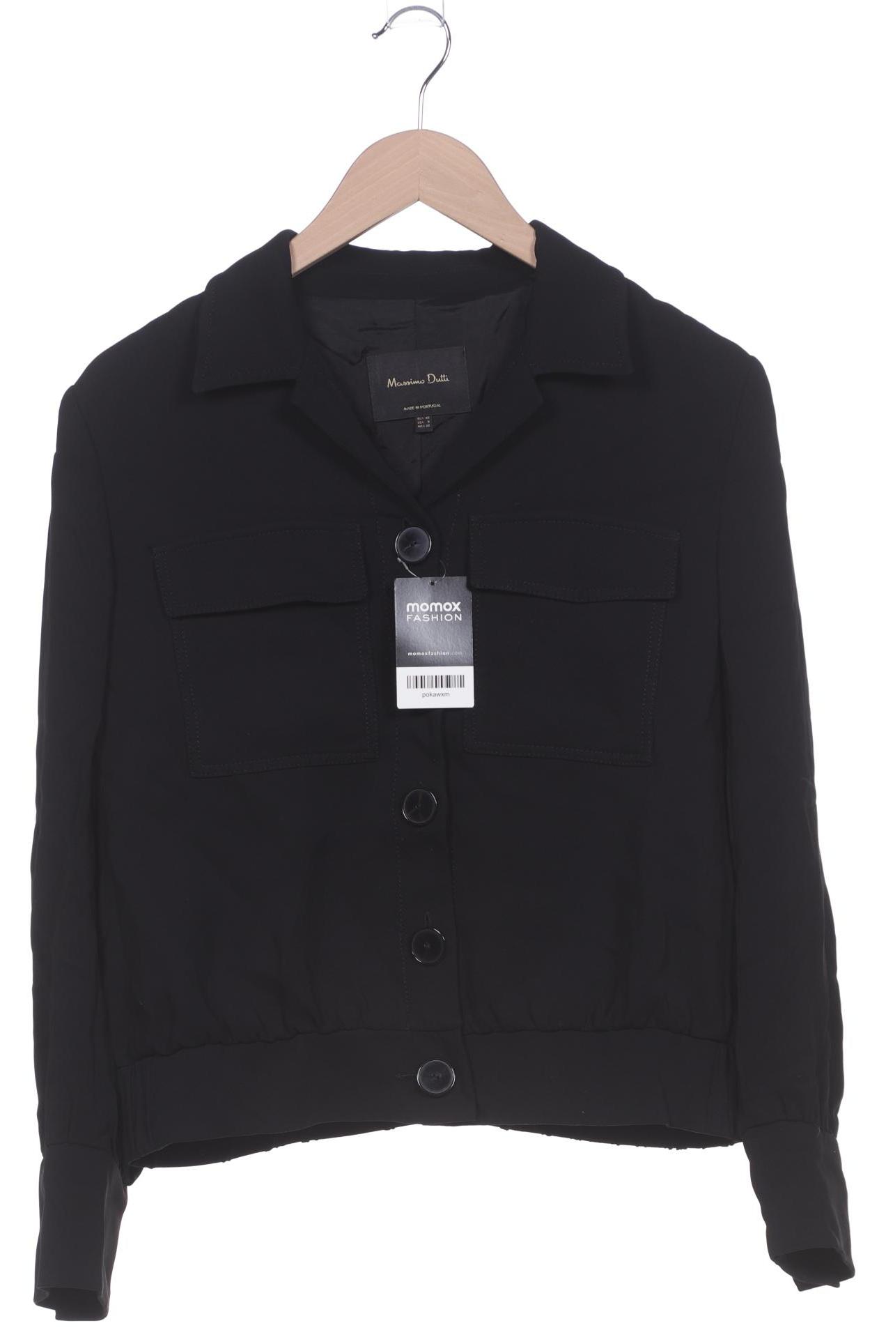 

Massimo Dutti Damen Jacke, schwarz, Gr. 40