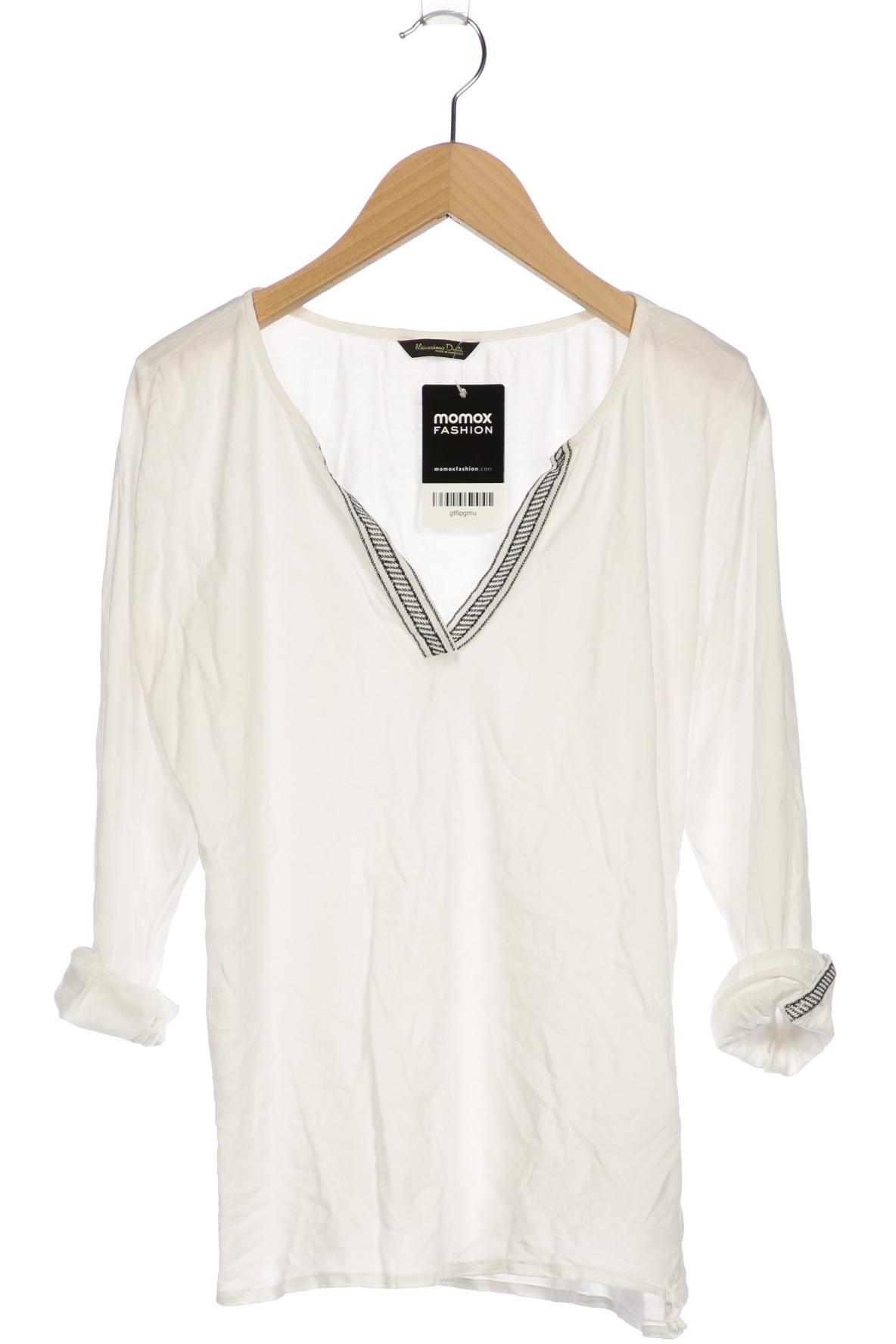 

Massimo Dutti Damen Langarmshirt, weiß, Gr. 38