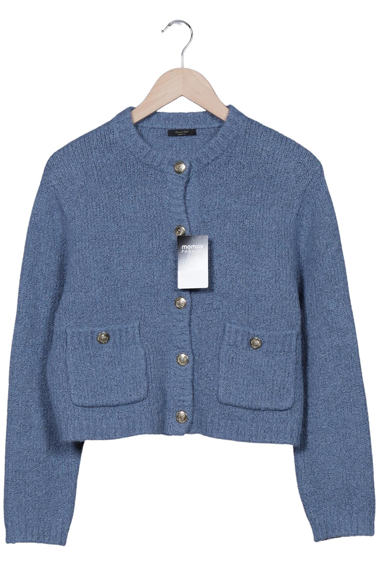 

Massimo Dutti Damen Strickjacke, blau, Gr. 38