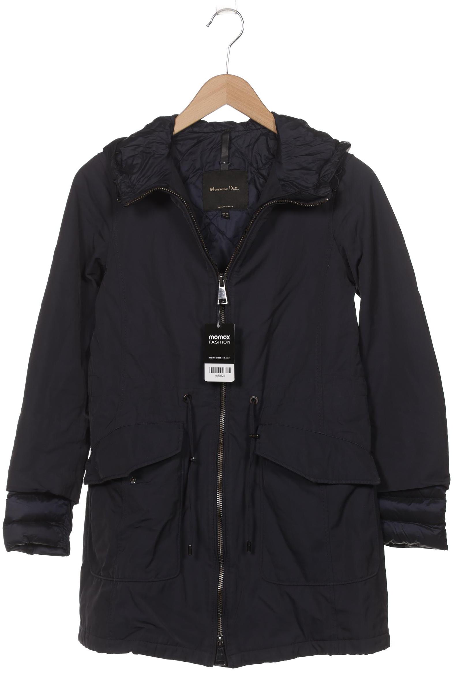 

Massimo Dutti Damen Mantel, marineblau, Gr. 34