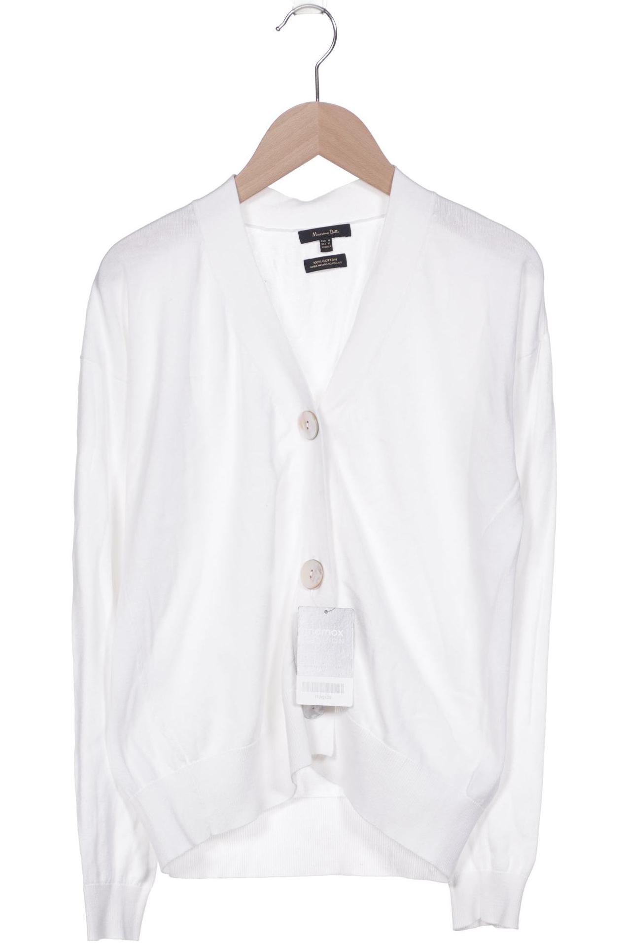 

Massimo Dutti Damen Strickjacke, weiß, Gr. 34