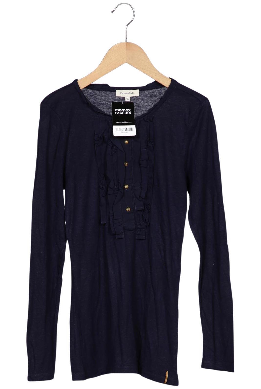 

Massimo Dutti Damen Langarmshirt, marineblau, Gr. 38
