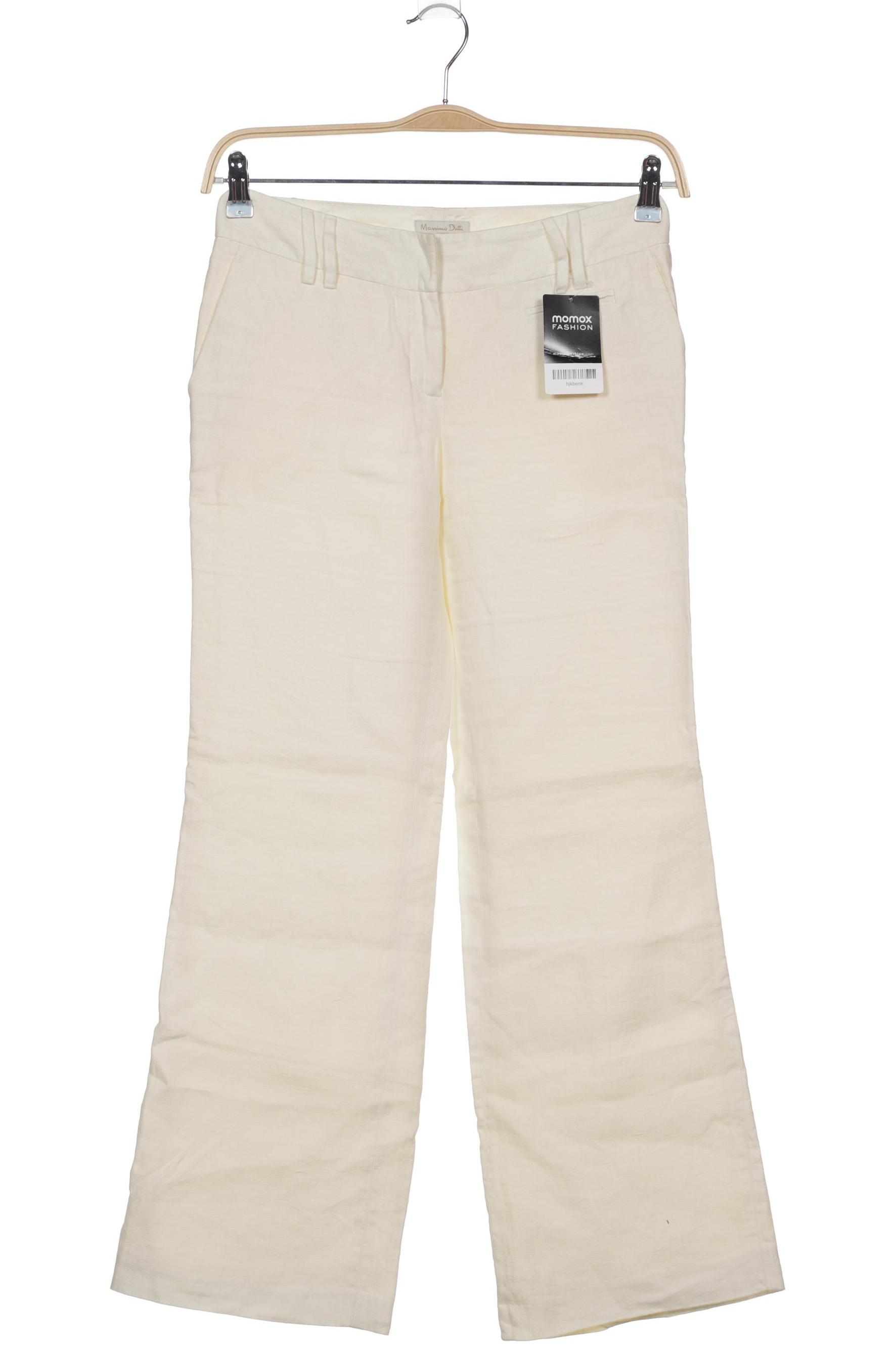 

Massimo Dutti Damen Stoffhose, cremeweiß, Gr. 26