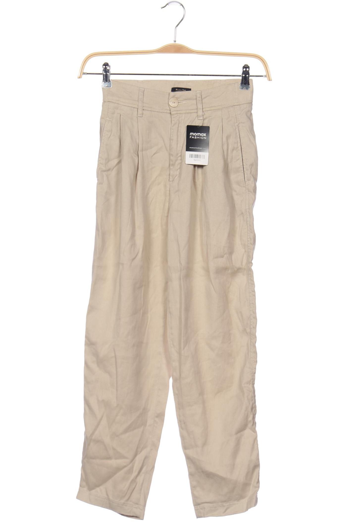 

Massimo Dutti Damen Stoffhose, cremeweiß, Gr. 34